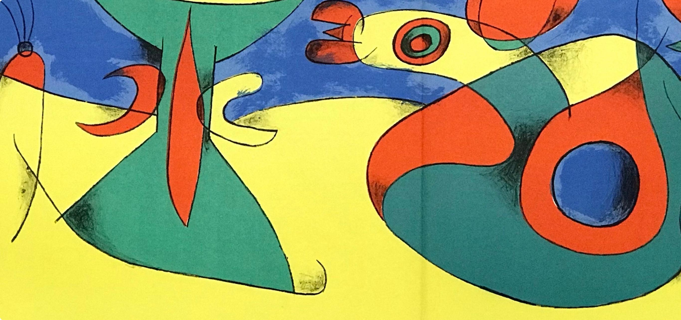 Miró, Composition (Cramer 34; Mourlot 227), Derrière le miroir (after) - Surrealist Print by Joan Miró