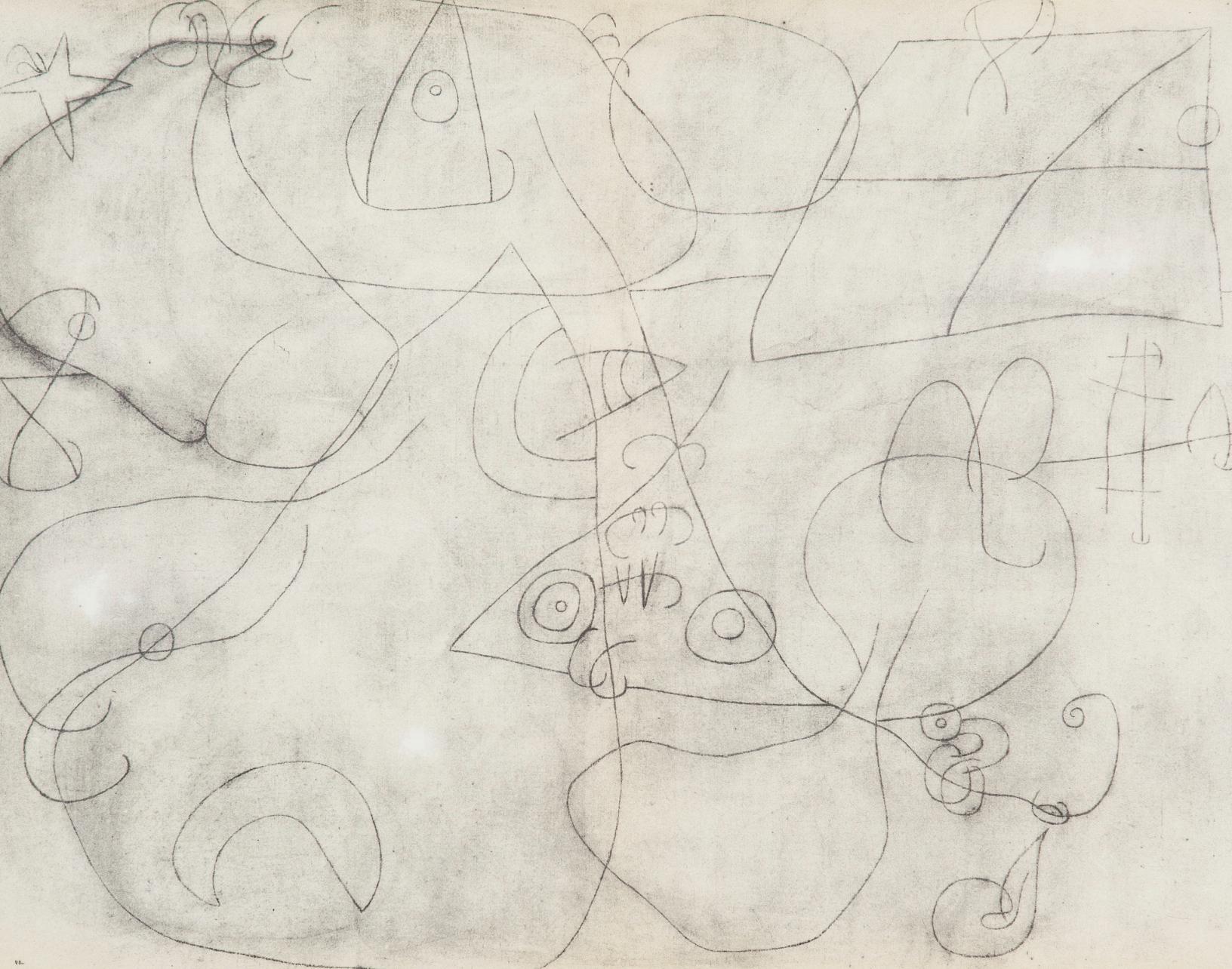 Joan Miró Abstract Print - Miró, Composition (Cramer 69; Dupin 292; Mourlot 286-294) (after)