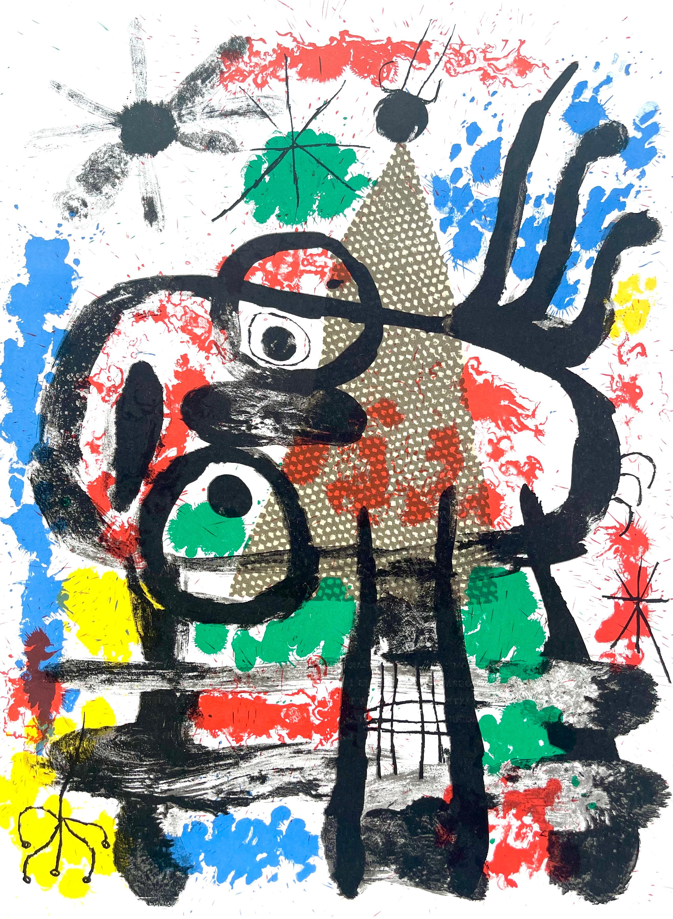 Joan Miró Abstract Print - Miró, Composition (Cramer 70; Mourlot 316), Derrière le miroir (after)