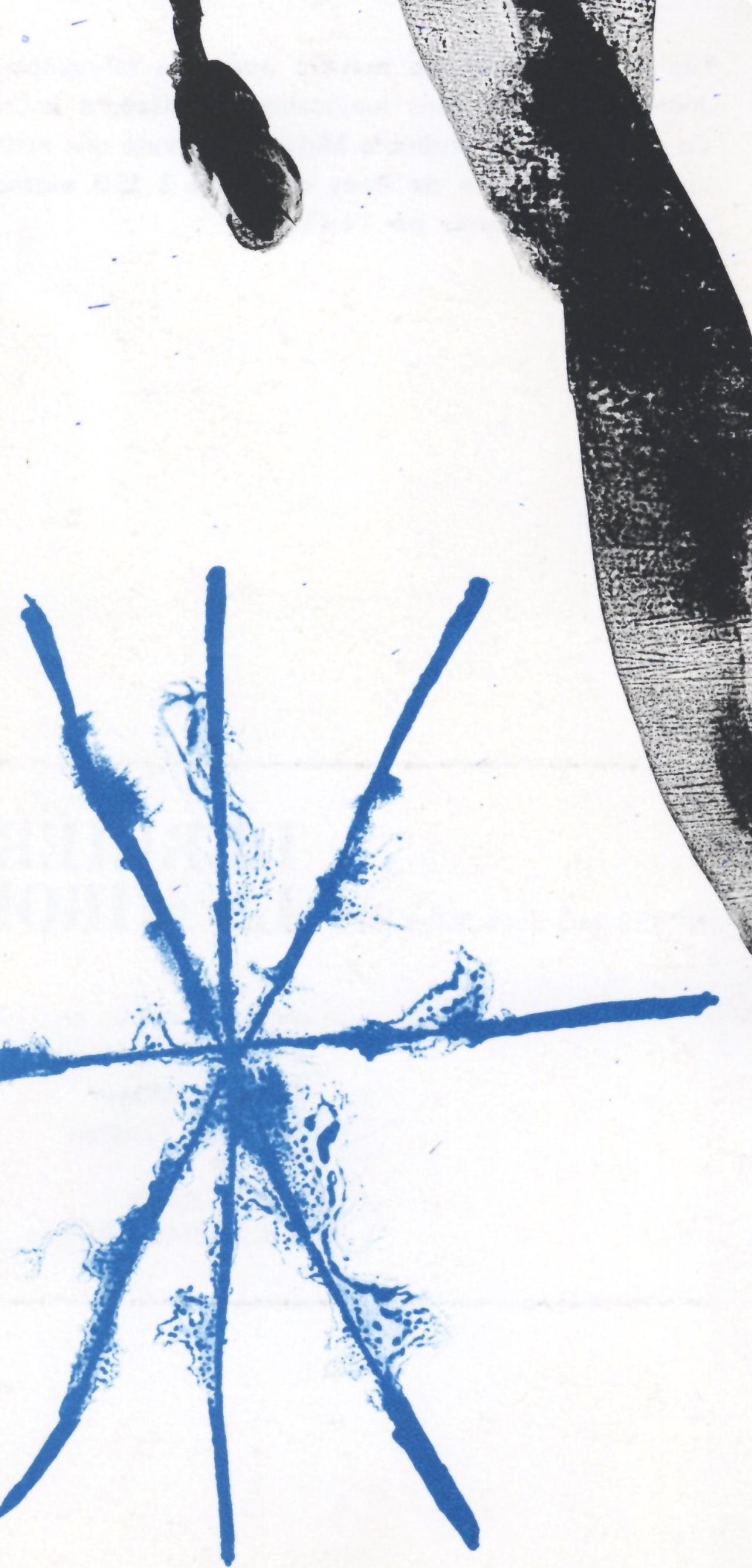 Miró, Komposition (Cramer 83; Mourlot 340), Derrière le miroir (nach) (Weiß), Figurative Print, von Joan Miró