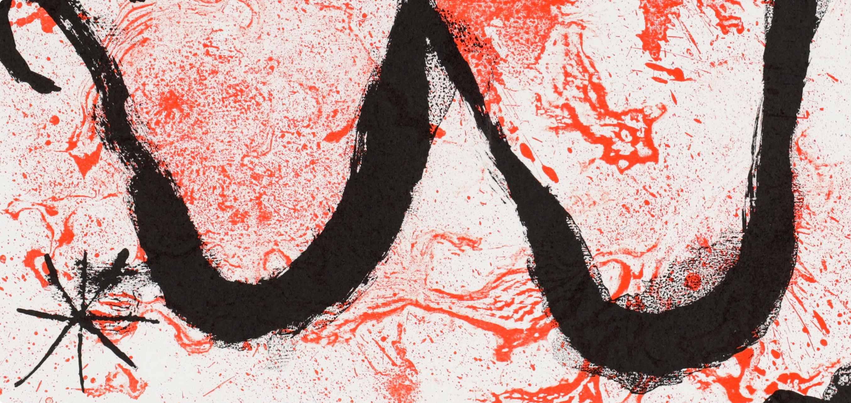 Miró, Composition (Cramer 83 ; Mourlot 341), Derrière le miroir (d'après) - Print de Joan Miró