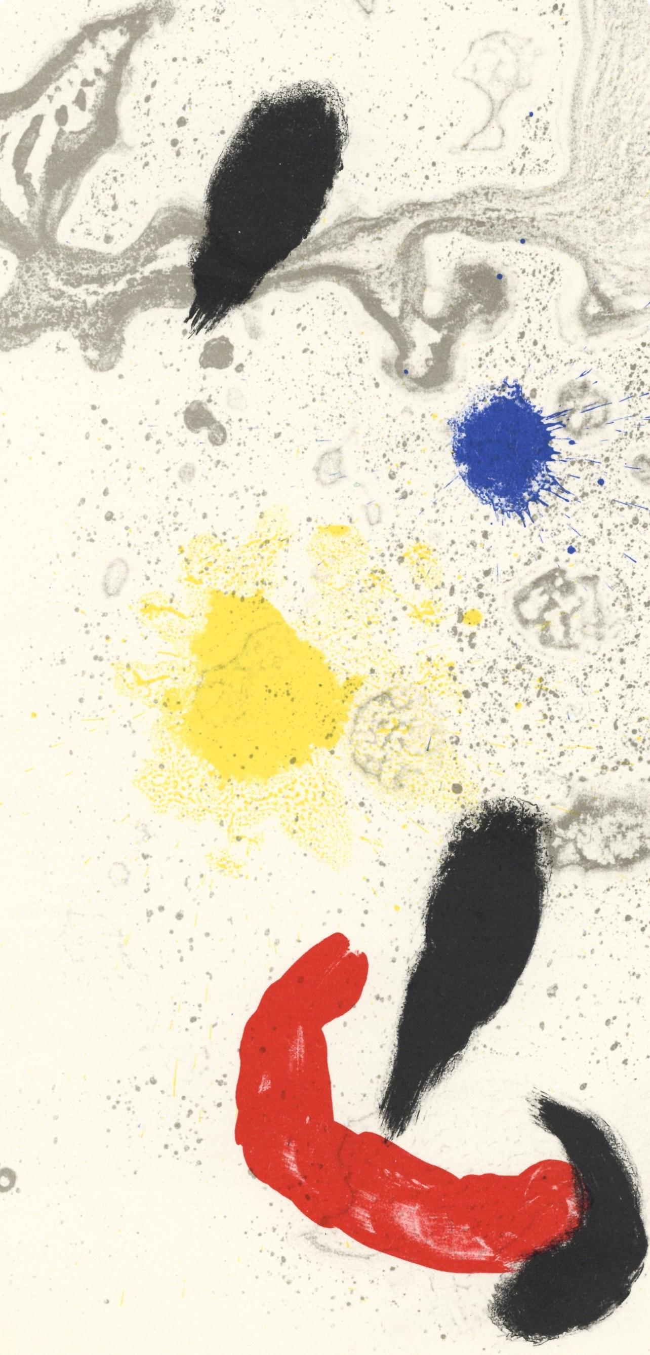 Miró, Composition (Cramer 83 ; Mourlot 343), Derrière le miroir (d'après) - Print de Joan Miró