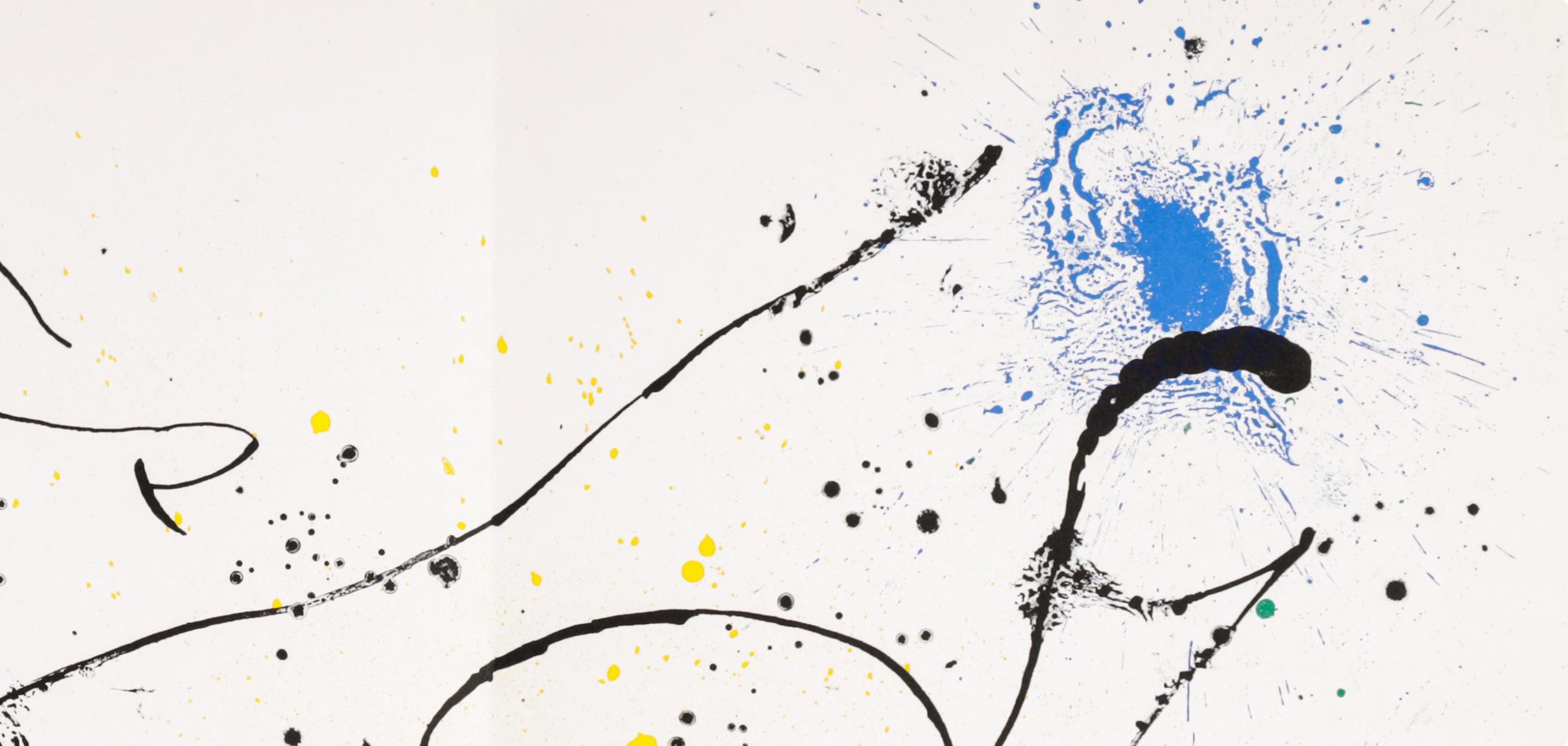 Miró, Composition (Cramer 83 ; Mourlot 344), Derrière le miroir (d'après) - Gris Abstract Print par Joan Miró