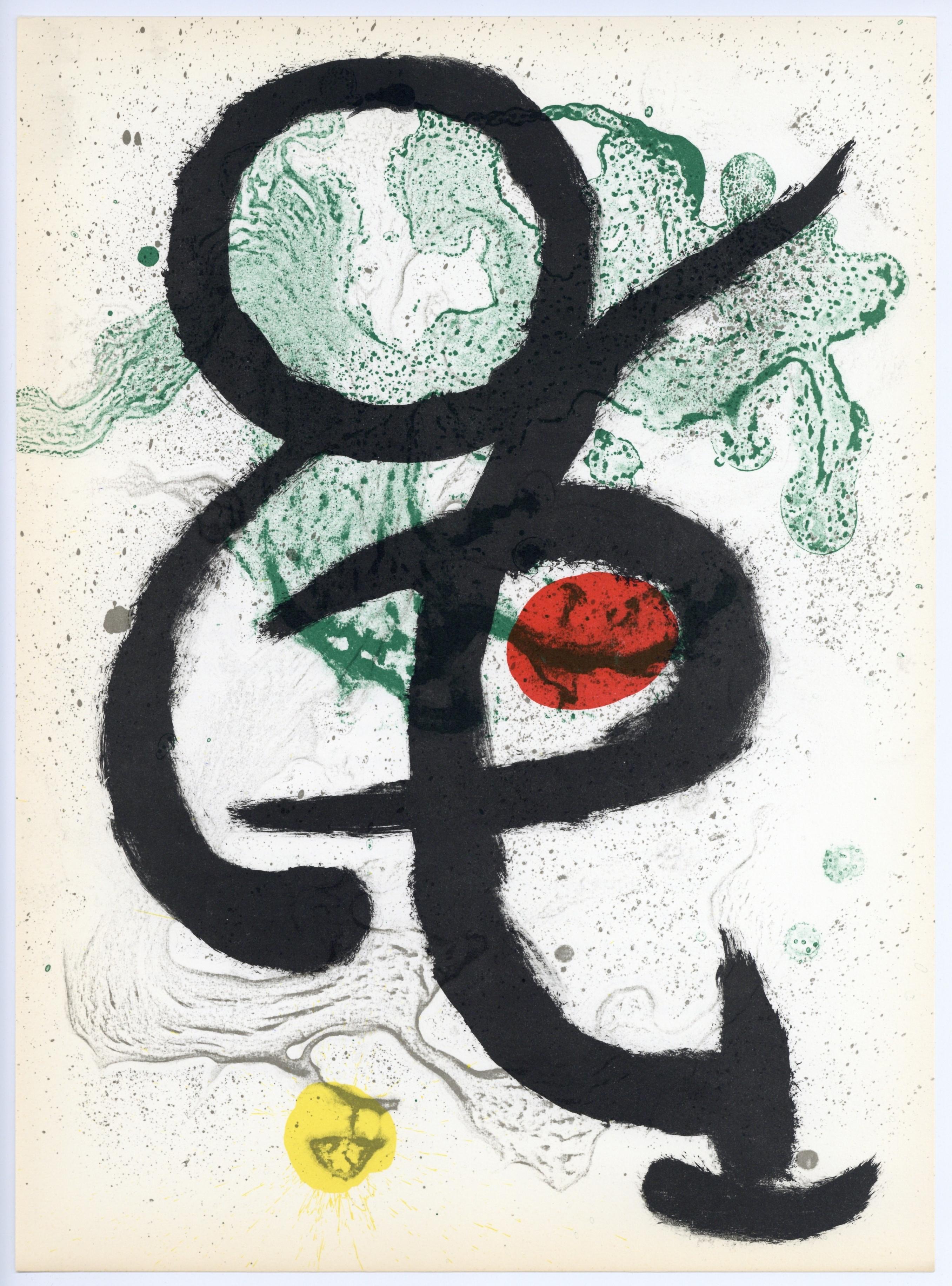 Miró, Komposition (Cramer 83; Mourlot 345), Derrière le miroir (nach) im Angebot 1