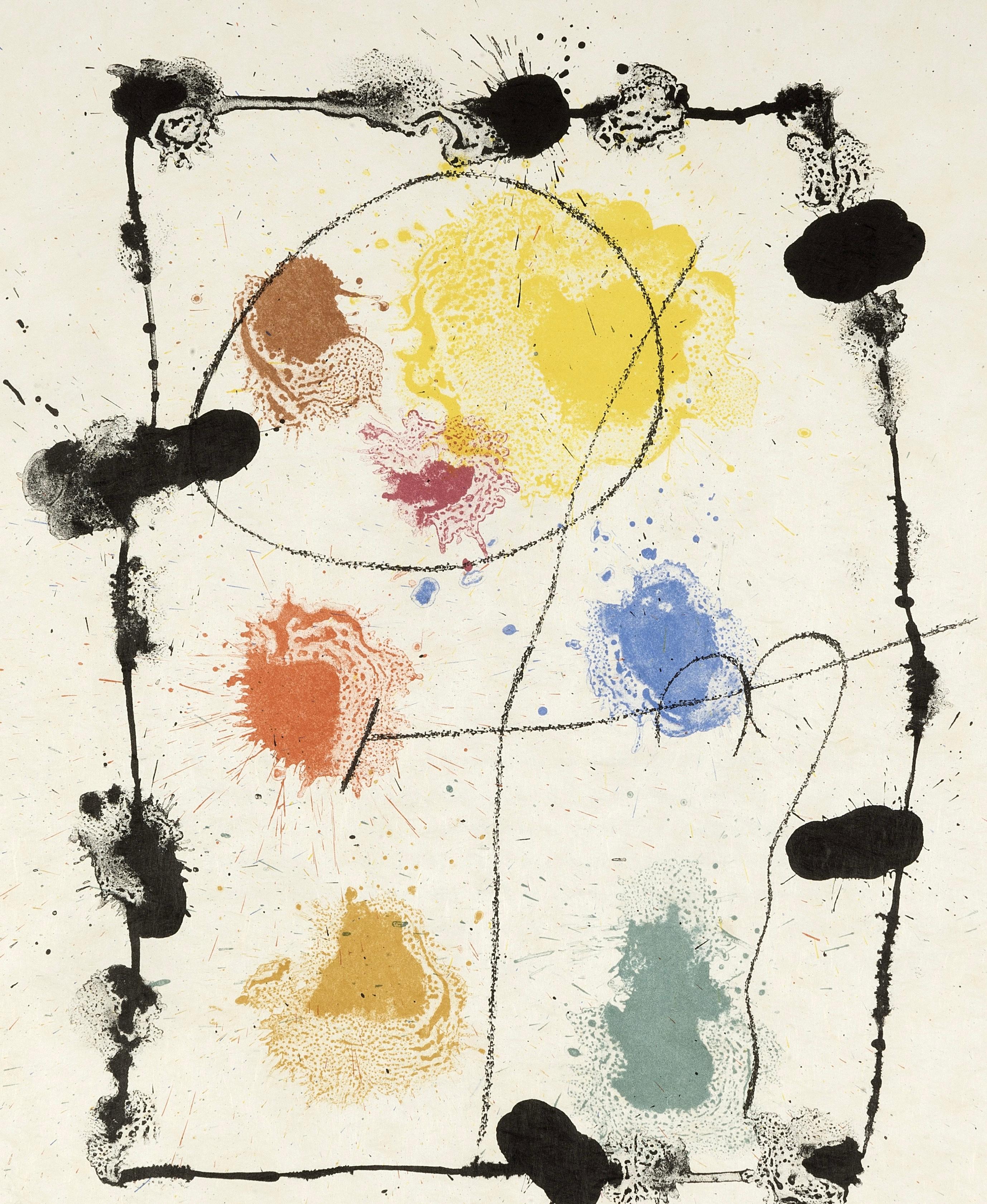 Abstract Print Joan Miró - Miró, Composition (Cramer 85 ; Mourlot 353), XXe Siècle (après)