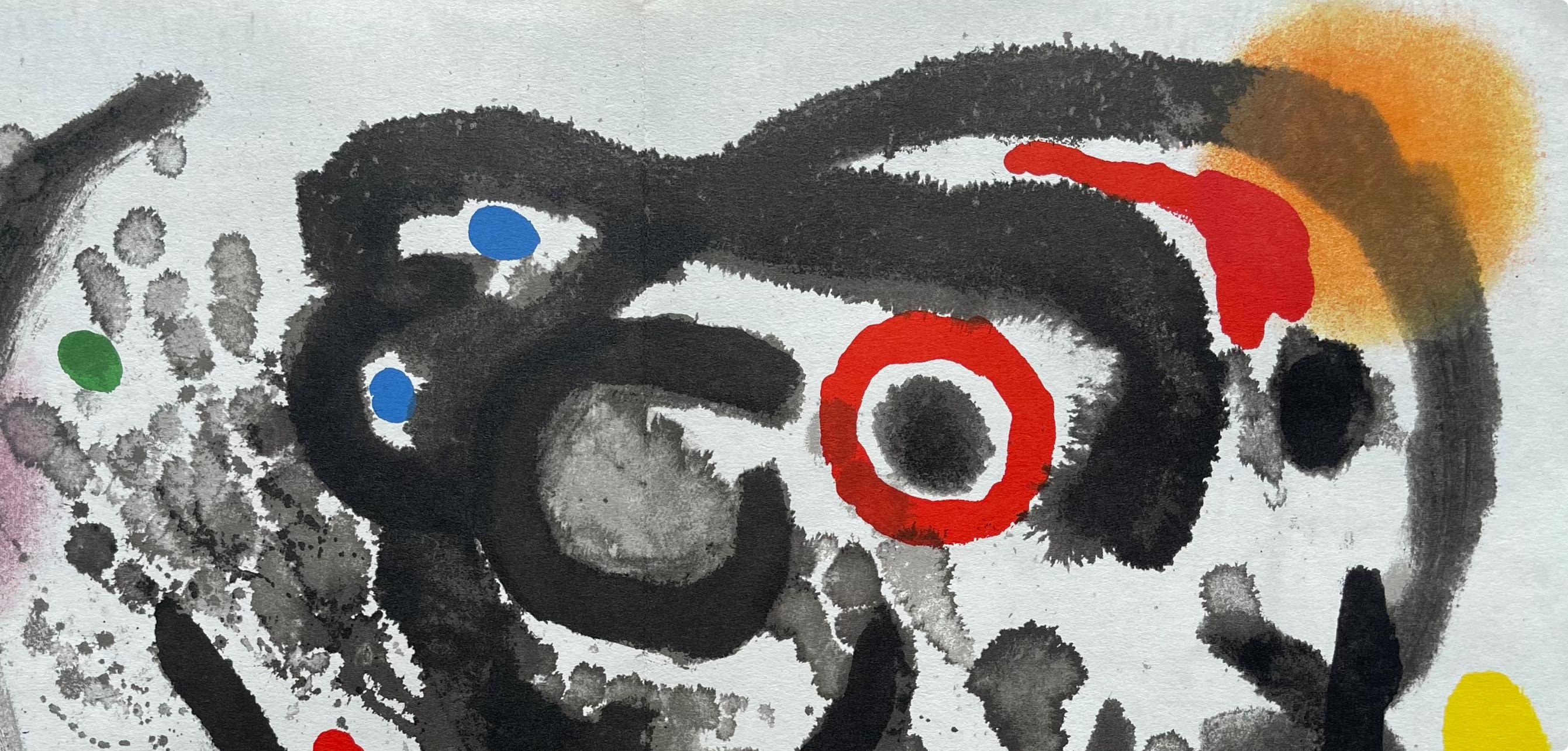 Miró, Composition, Derrière le miroir (d'après) - Print de Joan Miró