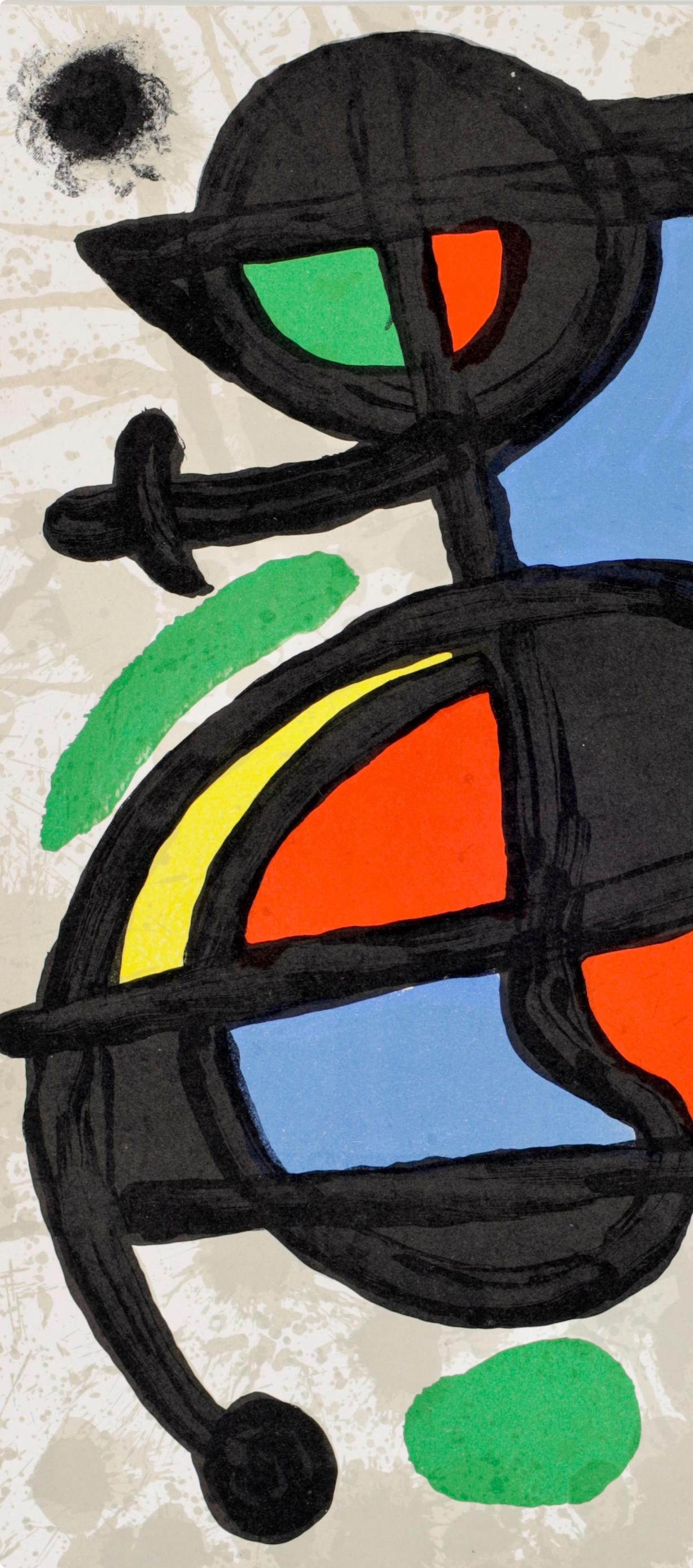 Miró, Composition, Derrière le miroir (d'après) - Print de Joan Miró