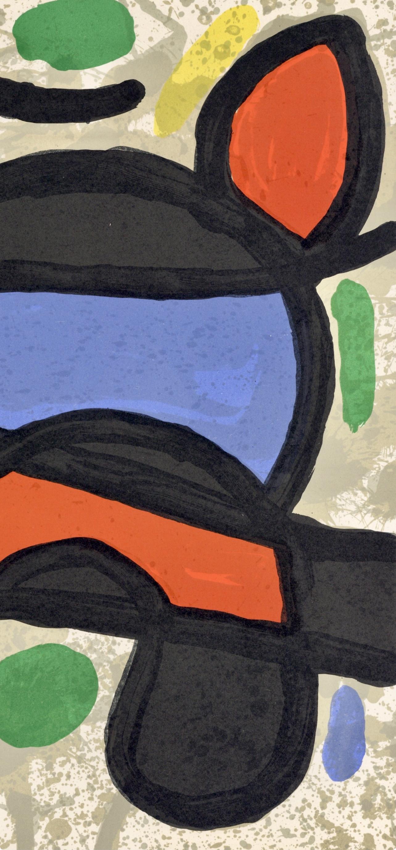 Miró, Composition, Derrière le miroir (d'après) - Print de Joan Miró