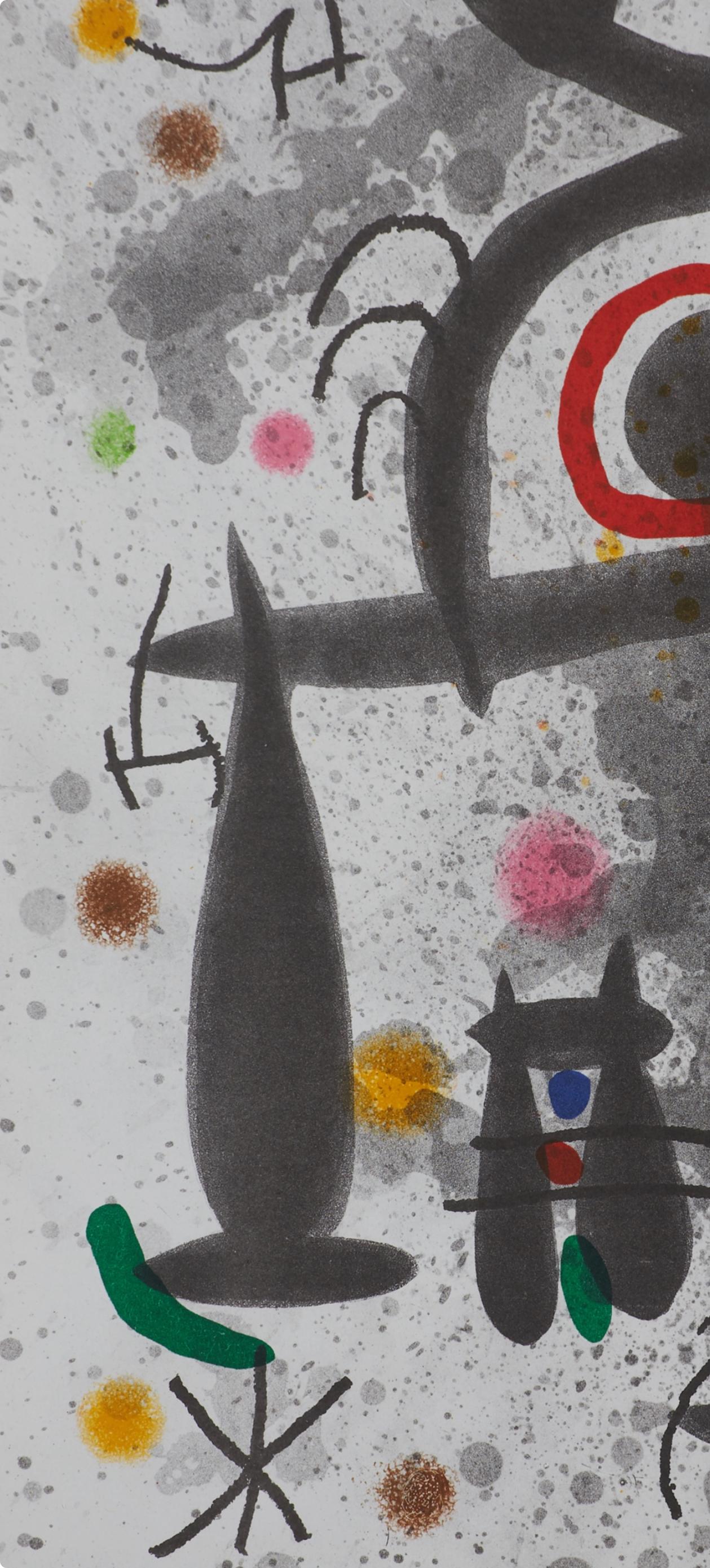 Miró, Composition, Derrière le miroir (after) - Surrealist Print by Joan Miró