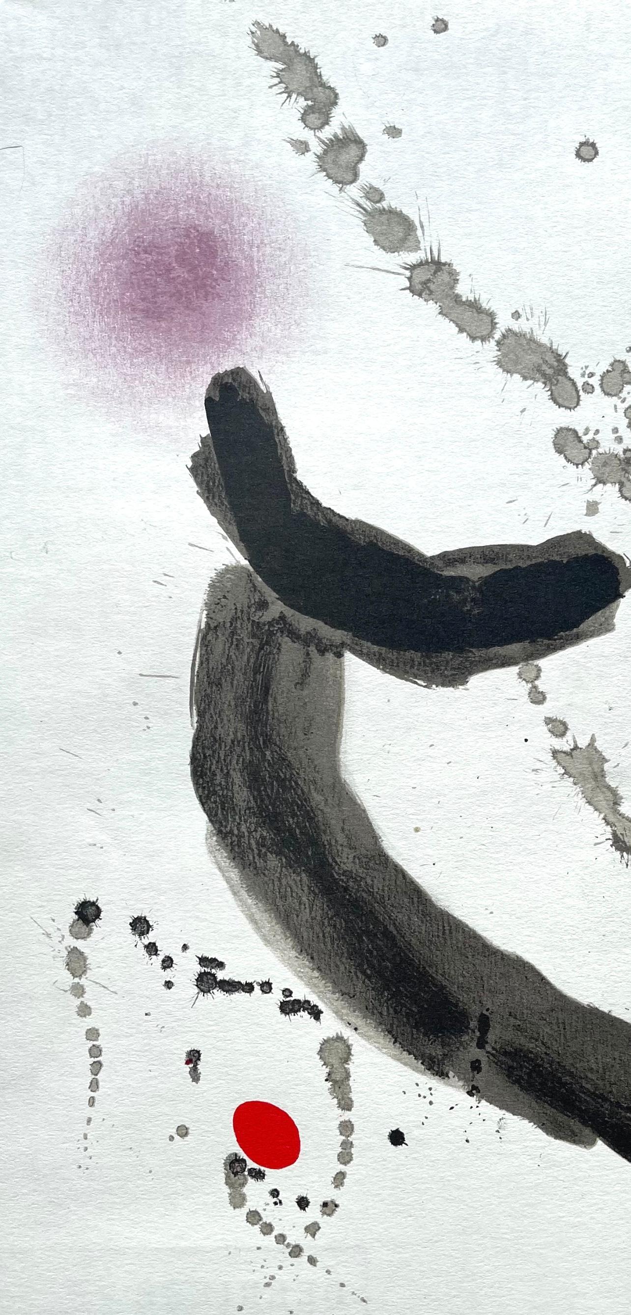 Miró, Composition, Derrière le miroir (after) - Surrealist Print by Joan Miró