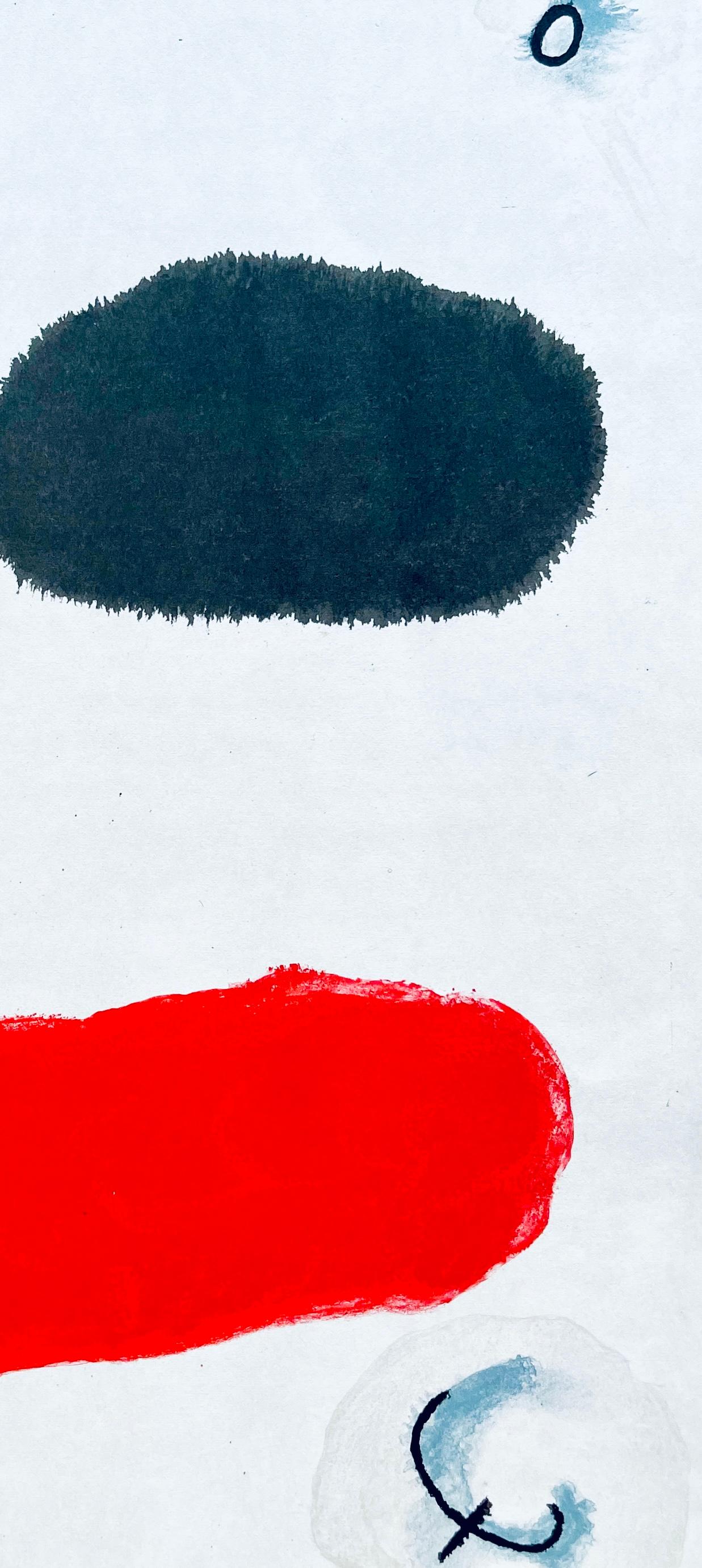 Miró, Composition, Derrière le miroir (after) - Surrealist Print by Joan Miró