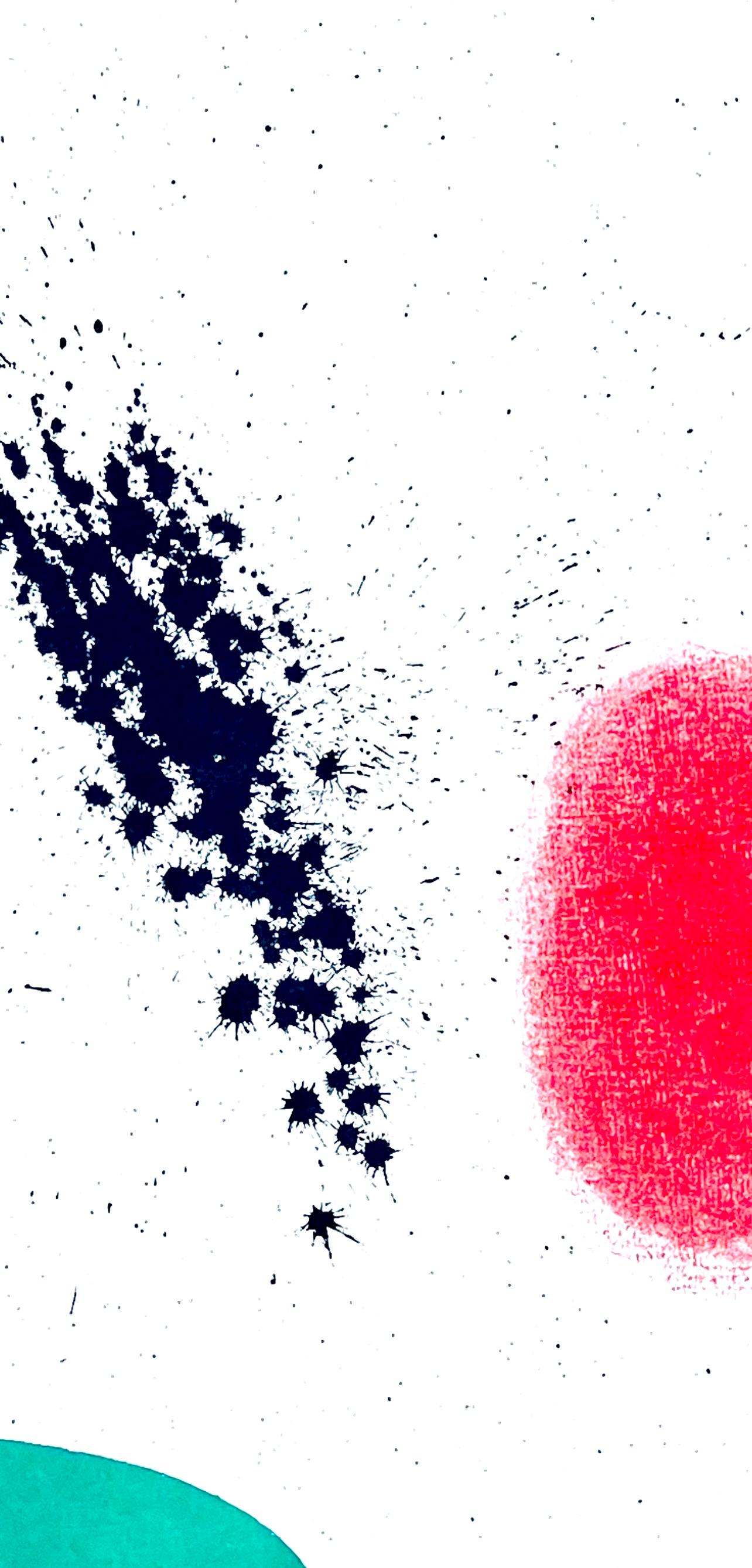 Miró, Composición, Derrière le miroir (después de) - Abstract Print Gris de Joan Miró