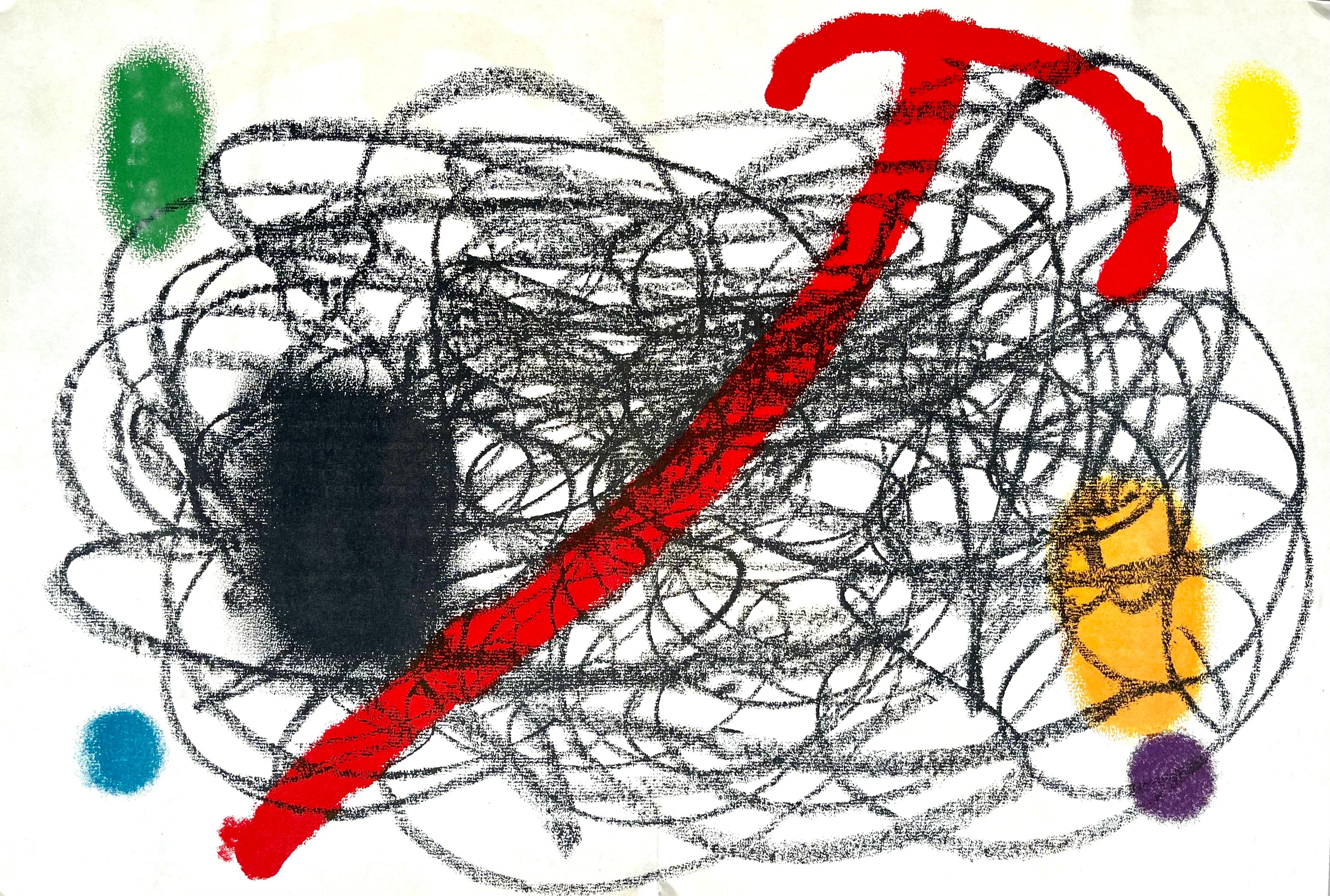 Joan Miró Abstract Print – Miró, Komposition, Derrière le miroir (nach)