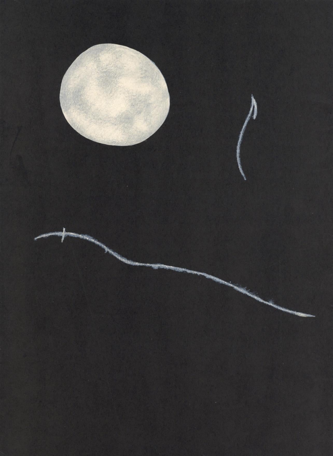 Figurative Print Joan Miró - Miró, Composition, Derrière le miroir (d'après)