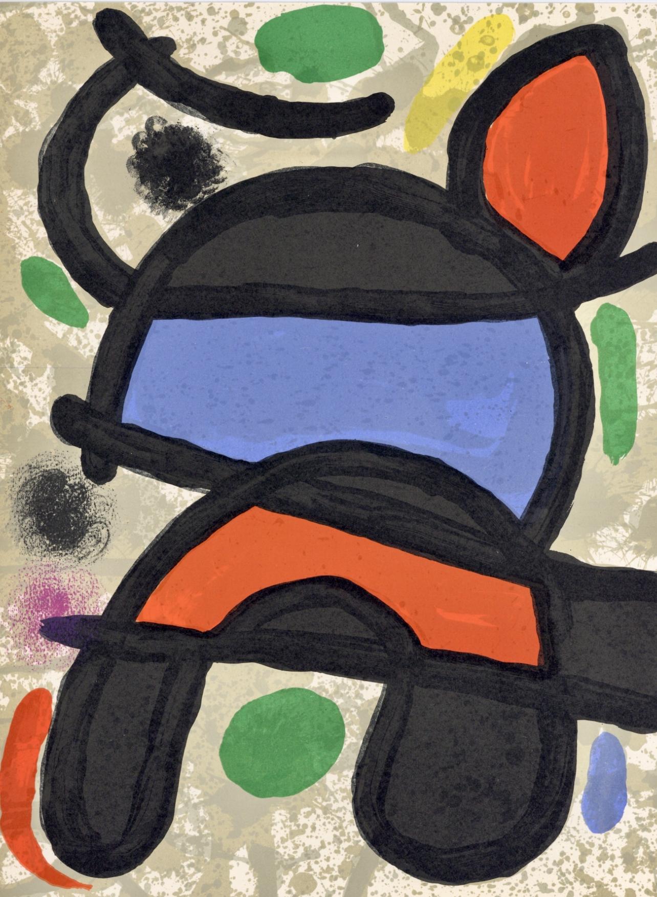 Figurative Print Joan Miró - Miró, Composition, Derrière le miroir (d'après)