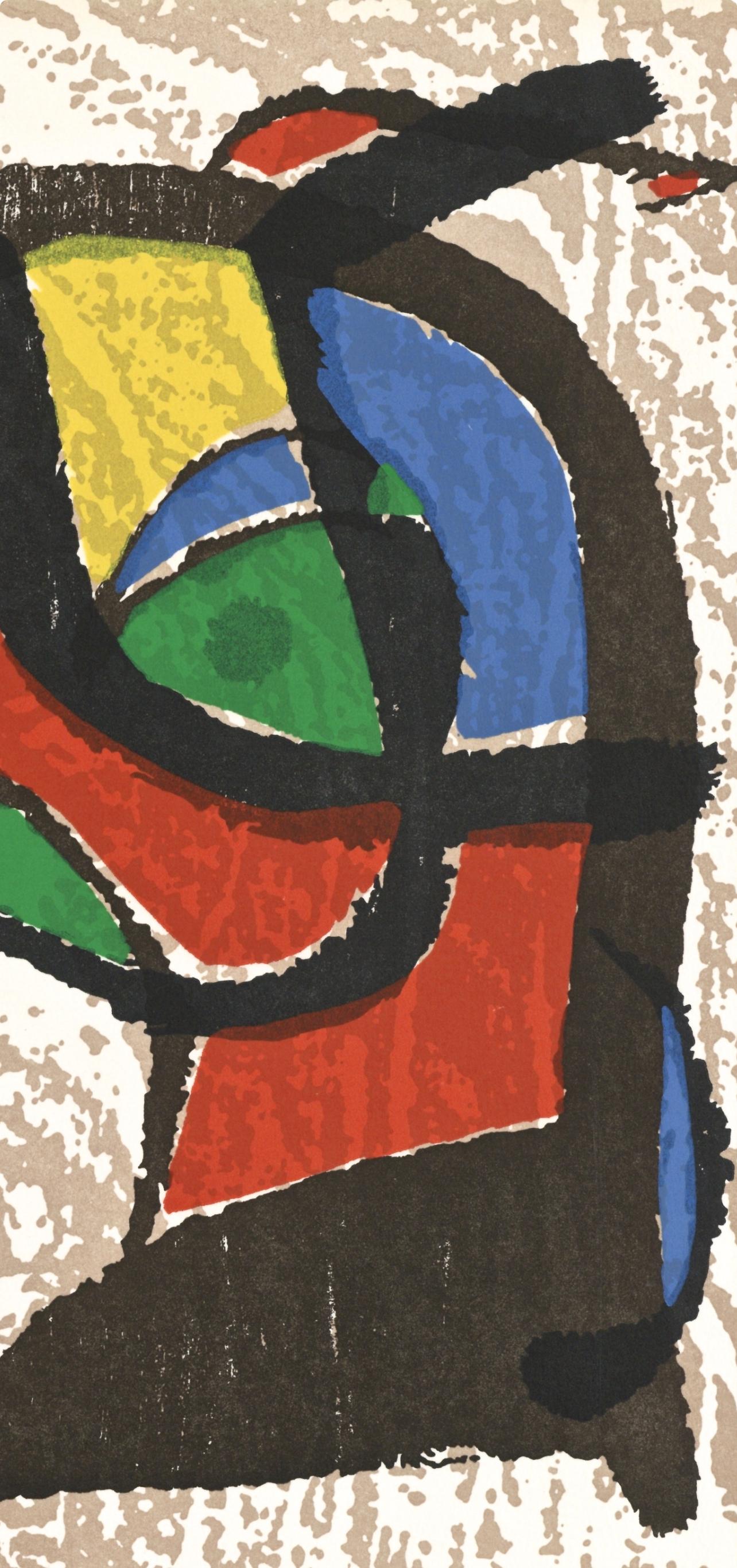 Miró, Komposition (Dupin 1289), Miró Graveur (nach) (Schwarz), Abstract Print, von Joan Miró