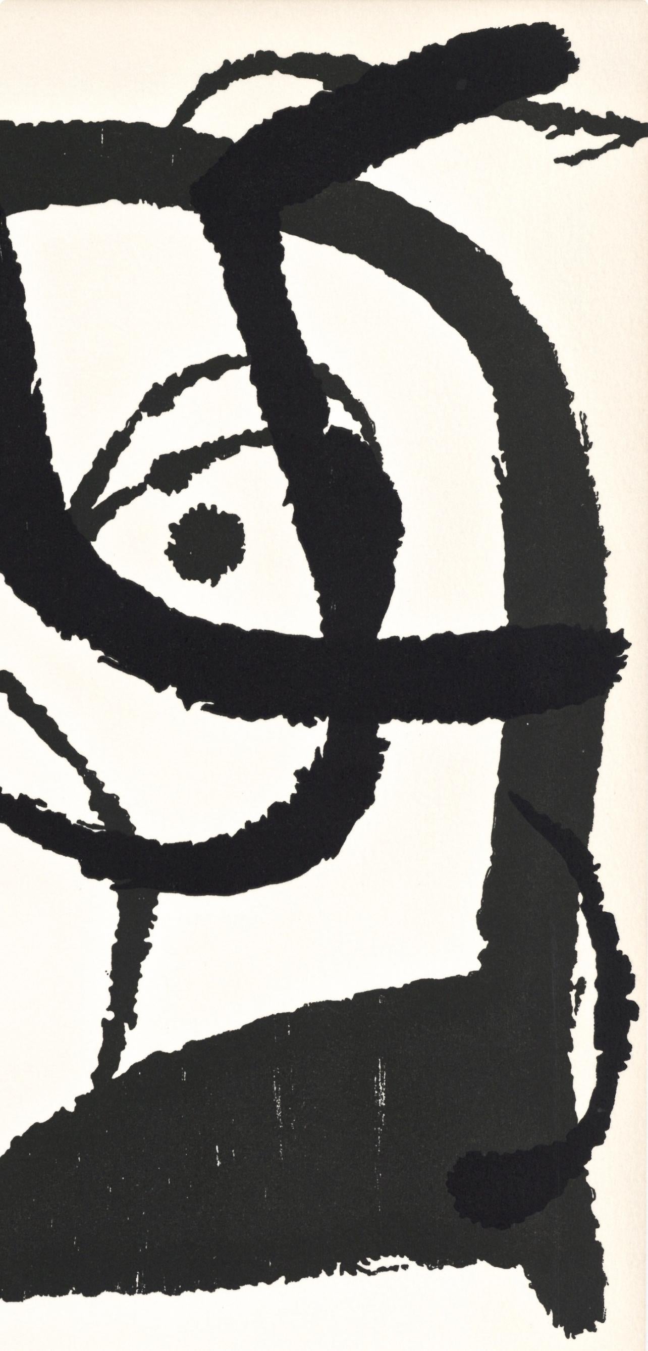 Miró, Composition (Dupin 1292), Miró Graveur (after) - Black Figurative Print by Joan Miró