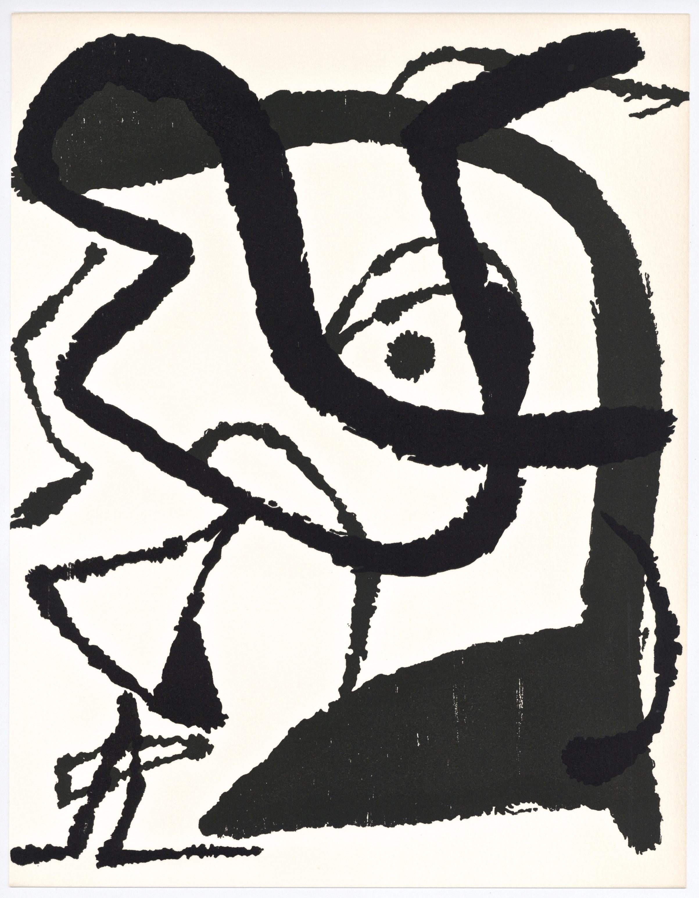 Woodcut on vélin paper. Inscription: Unsigned and unnumbered, as issued. Good condition. Notes: From the volume, miró graveur II. 1961-1973, 1989. Published by Daniel Lelong, éditeur, Paris; printed by l'atelier de Joan Barbarà, Barcelona, 1989.