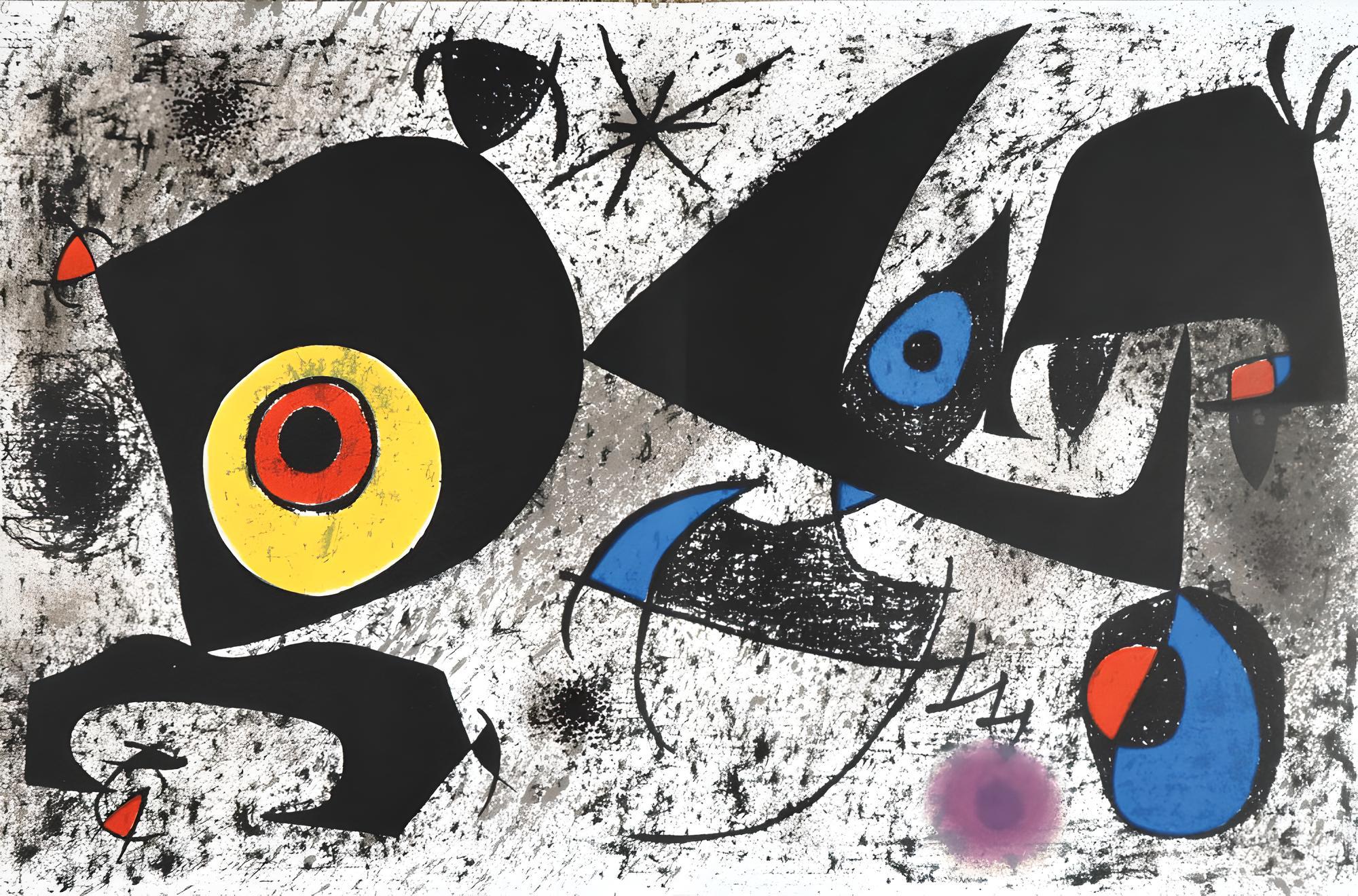 Joan Miró Abstract Print - Miro, Composition, Hommage a Miro (Mourlot 868), 1972 (after)