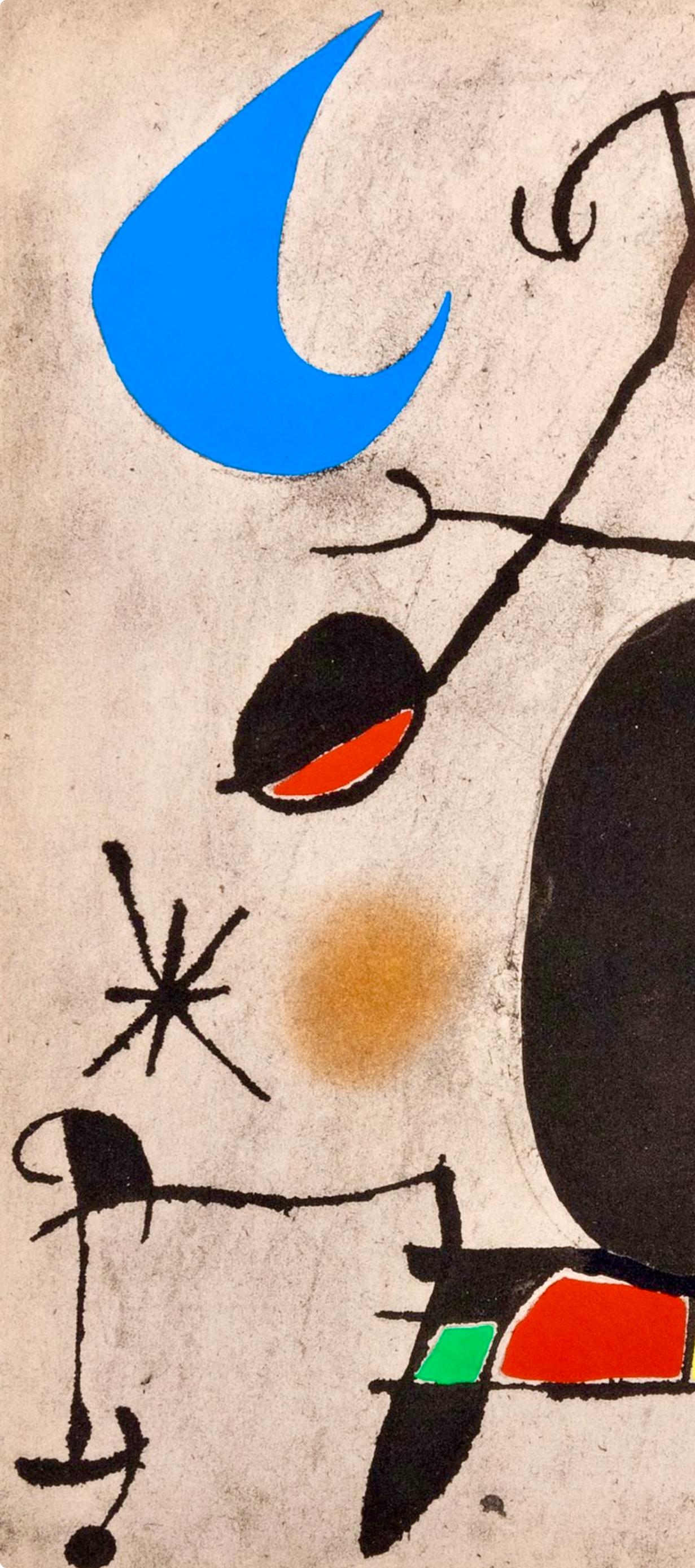 Miró, Composition, Miró, Oiseau Solaire, Oiseau Lunaire, Étincelles (after) - Print by Joan Miró