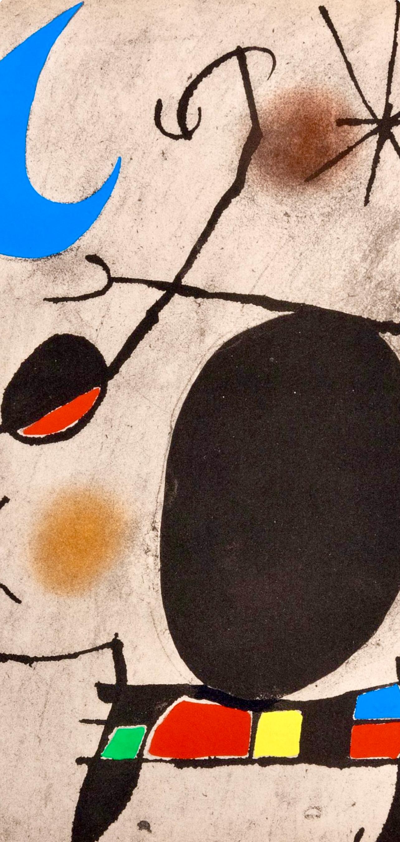 Miró, Composition, Miró, Oiseau Solaire, Oiseau Lunaire, Étincelles (after) - Modern Print by Joan Miró