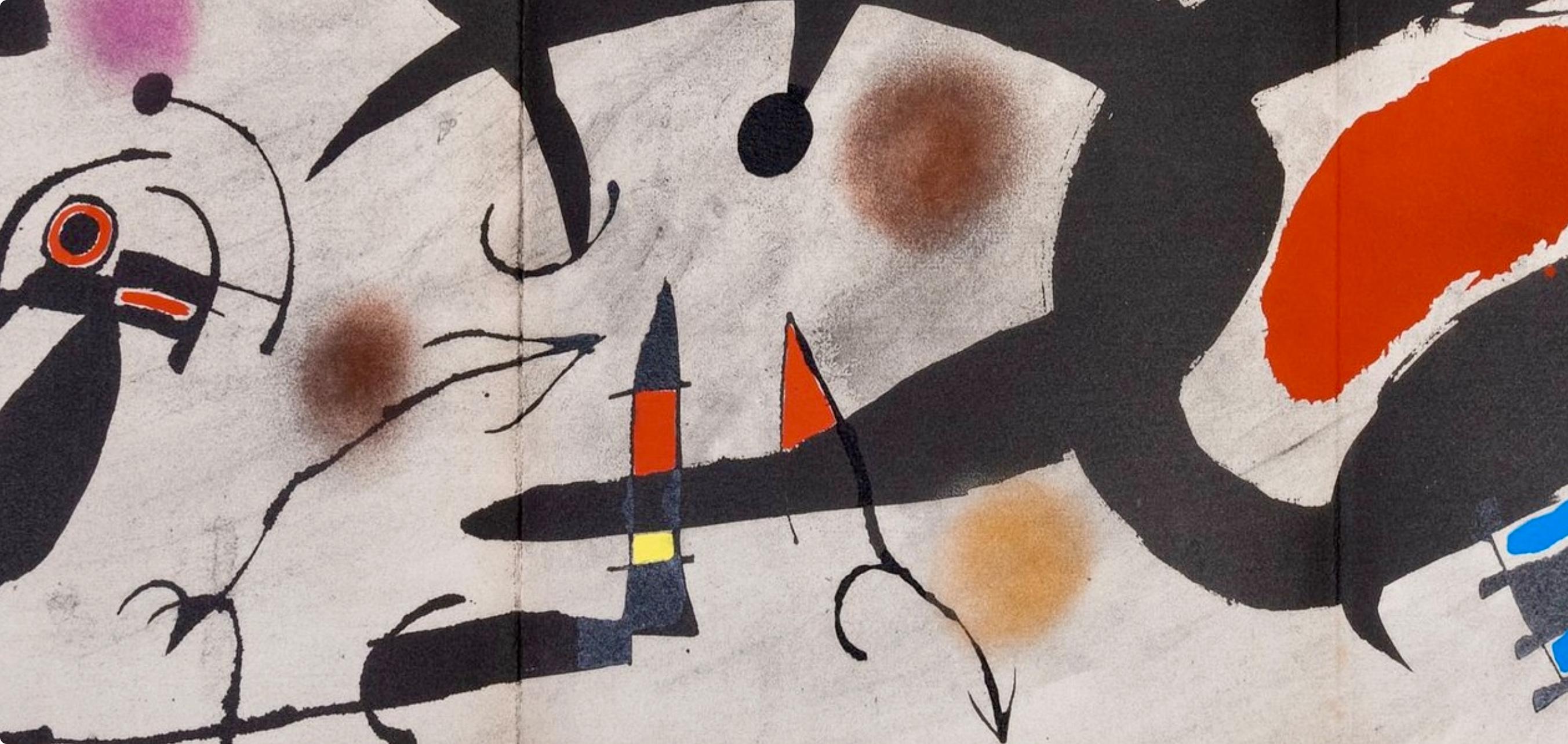 Miró, Composition, Miró, Oiseau Solaire, Oiseau Lunaire, Étincelles (after) - Modern Print by Joan Miró