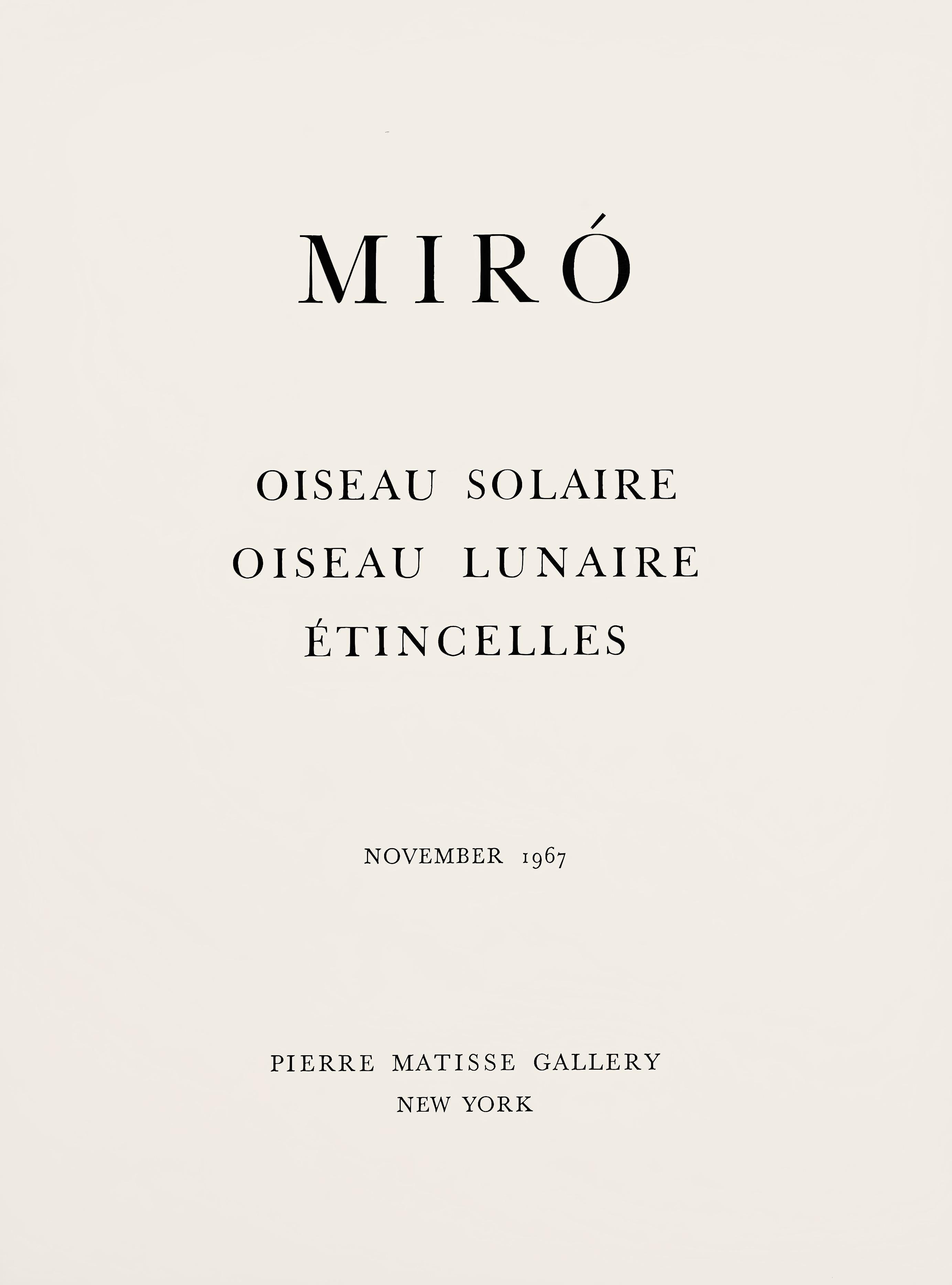 Miró, Composition, Miró, Oiseau Solaire, Oiseau Lunaire, Étincelles (after) For Sale 2