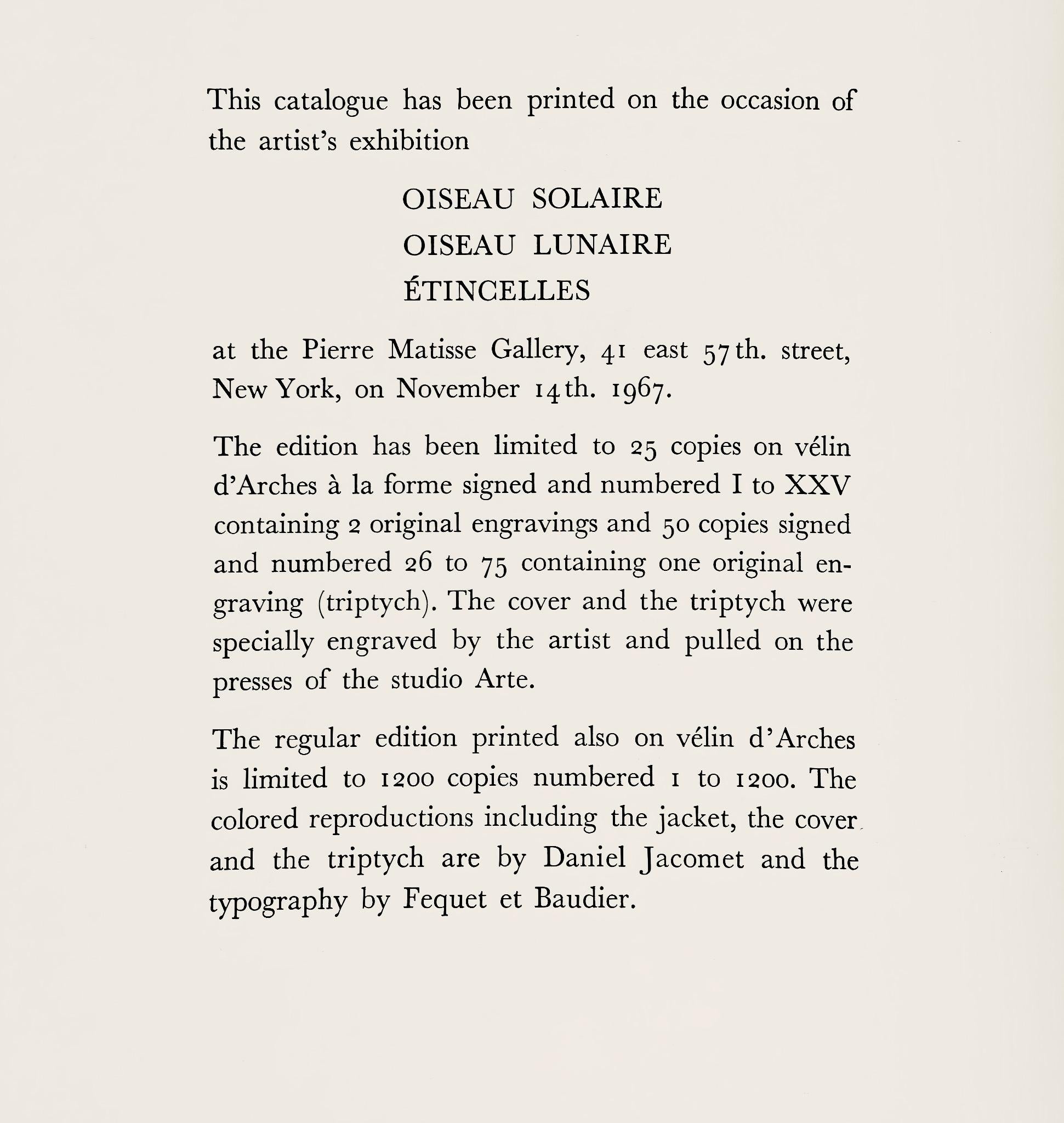 Miró, Composition, Miró, Oiseau Solaire, Oiseau Lunaire, Étincelles (after) 4