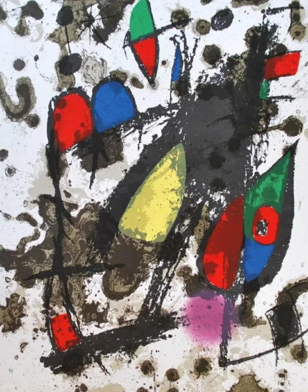 Joan Miró Abstract Print - Miro, Composition (Mourlot 1036), 1975 (after)