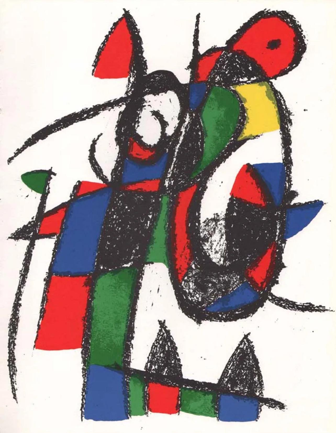 Miro, Komposition (Mourlot 1038), 1975 (Nachdem)