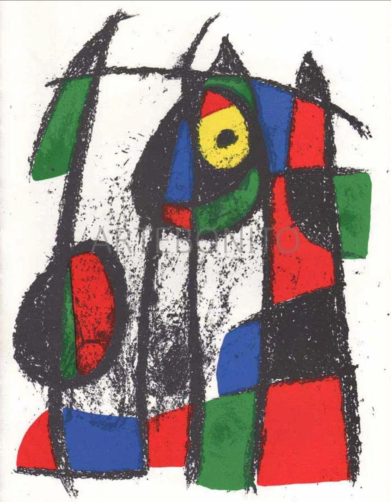 Joan Miró Abstract Print - Miro, Composition (Mourlot 1043), 1975 (after)