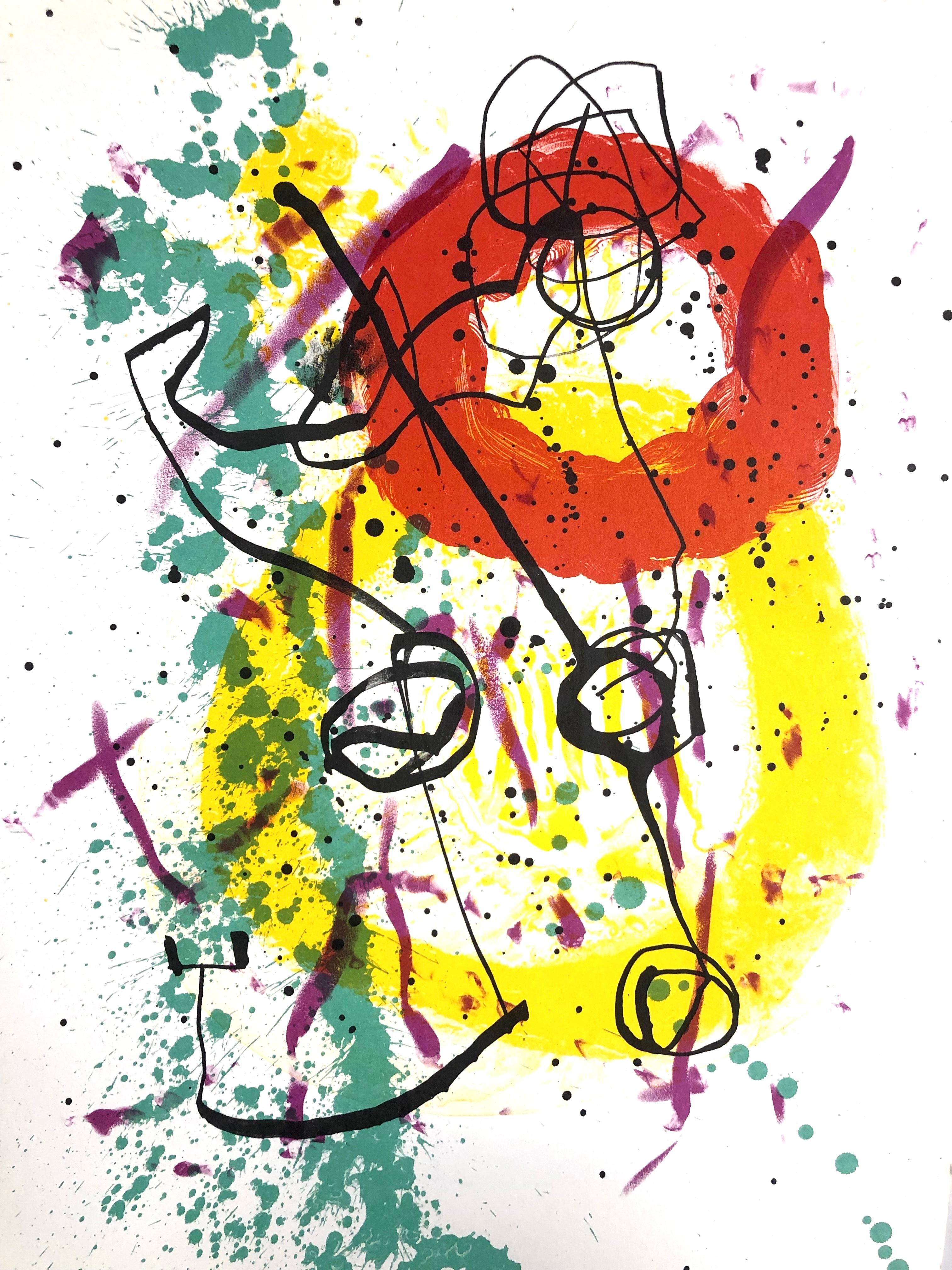Joan Miró Figurative Print - Miró, Composition (Mourlot 206; Cramer 67), XXe Siècle (after)
