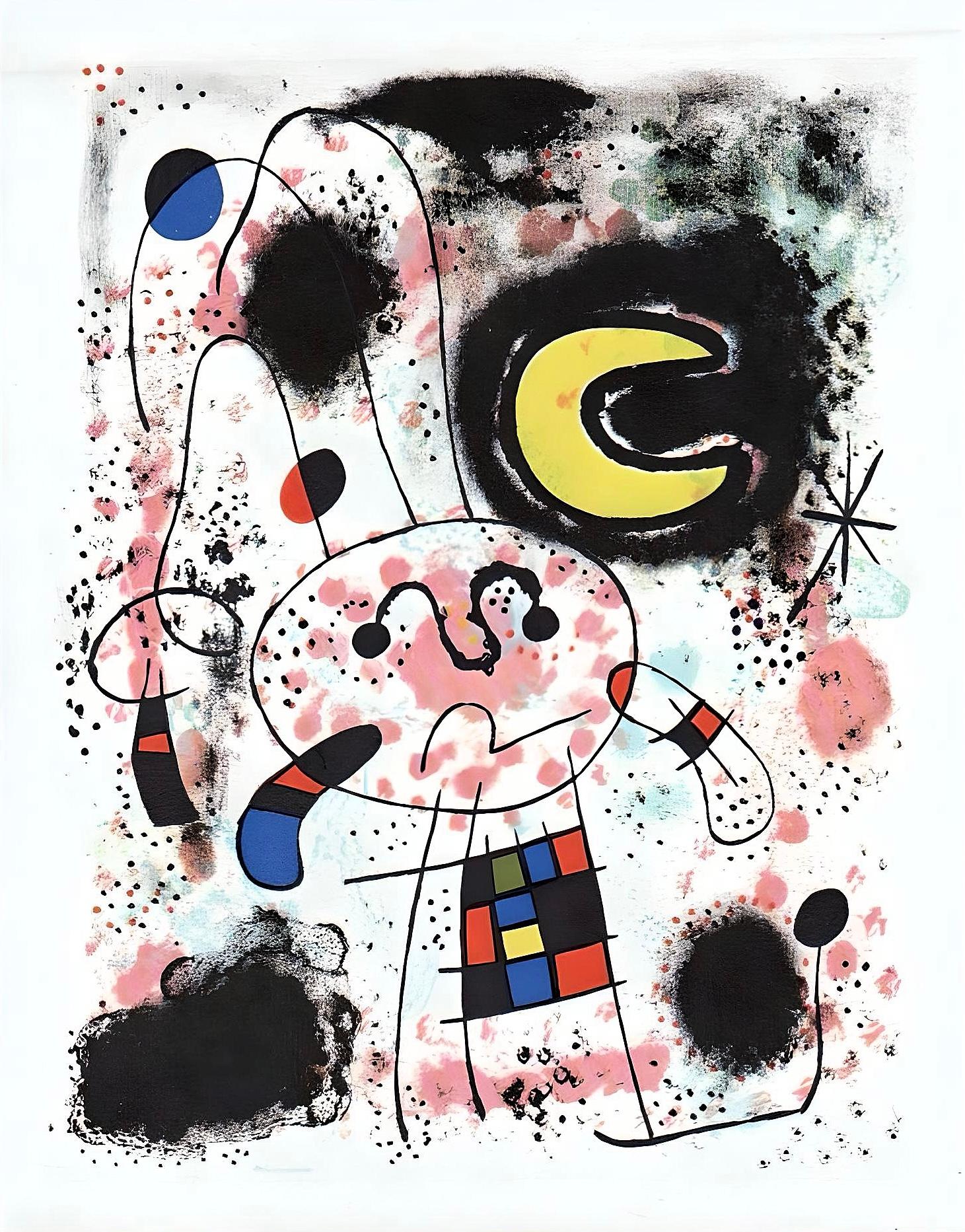 Joan Miró Abstract Print - Miro, Composition (Mourlot 209) (after)