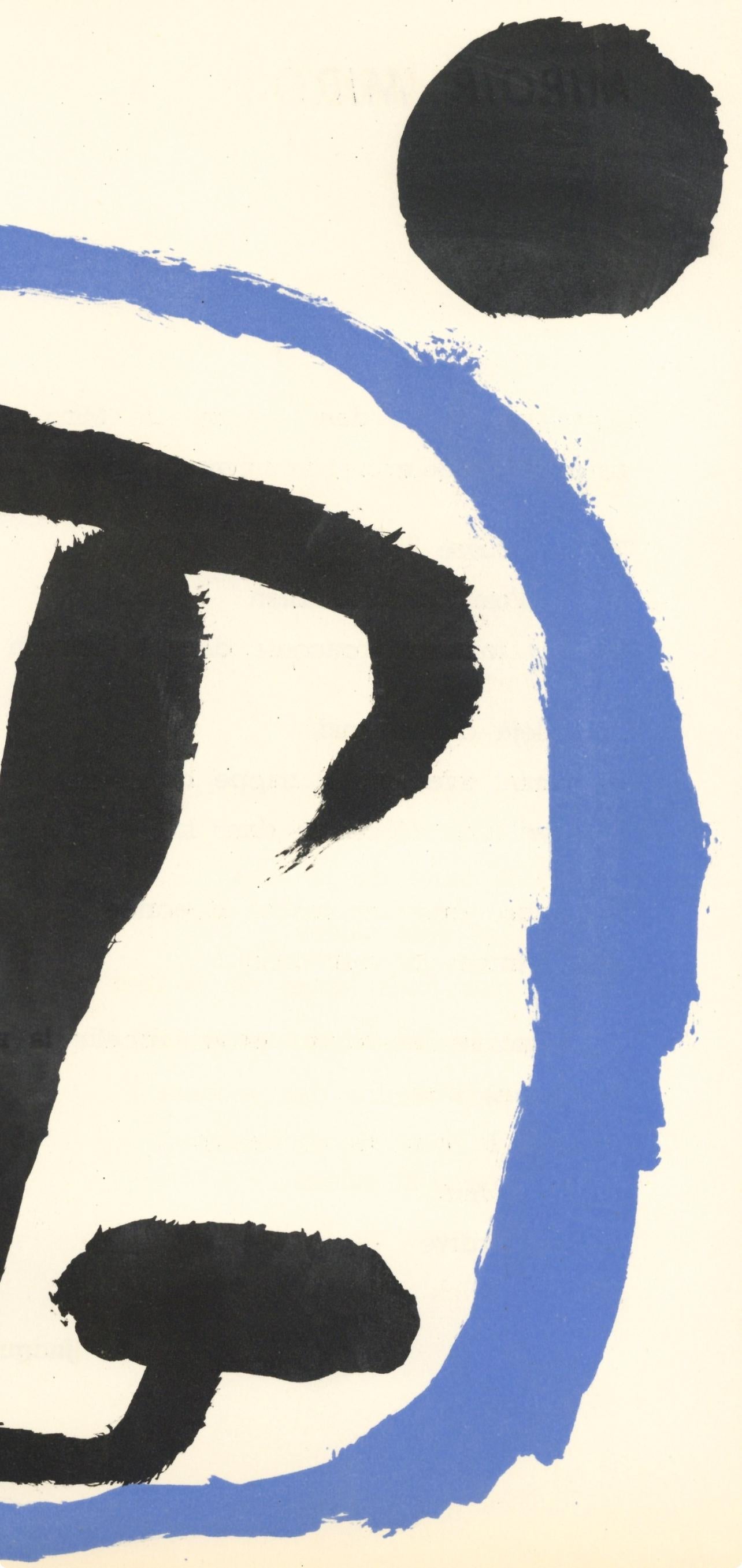 Miró, Composition (Cramer 34 ; Mourlot 223), Derrière le miroir (d'après) - Surréalisme Print par Joan Miró