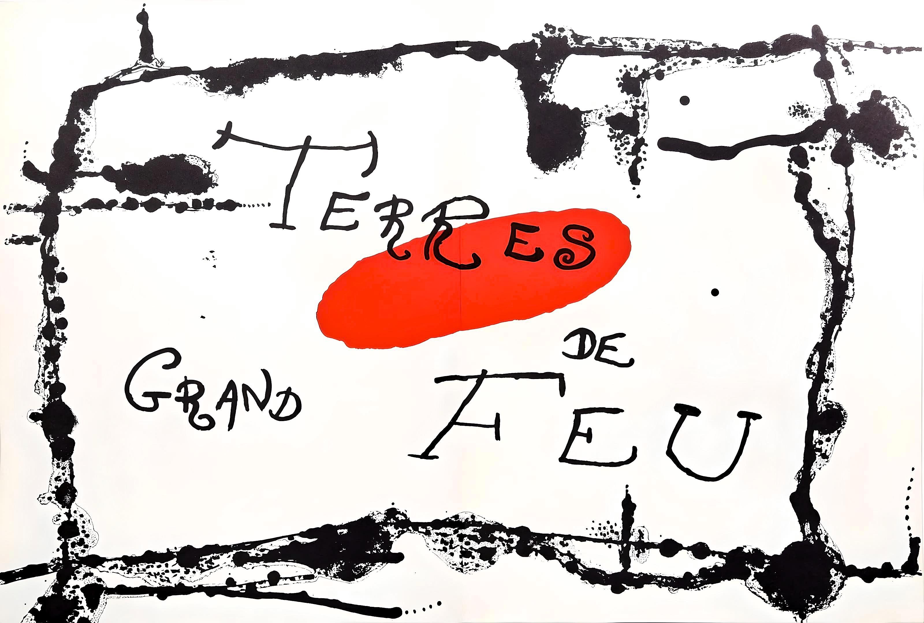 Joan Miró Figurative Print - Miro, Composition (Mourlot 224; Cramer 34) (after)