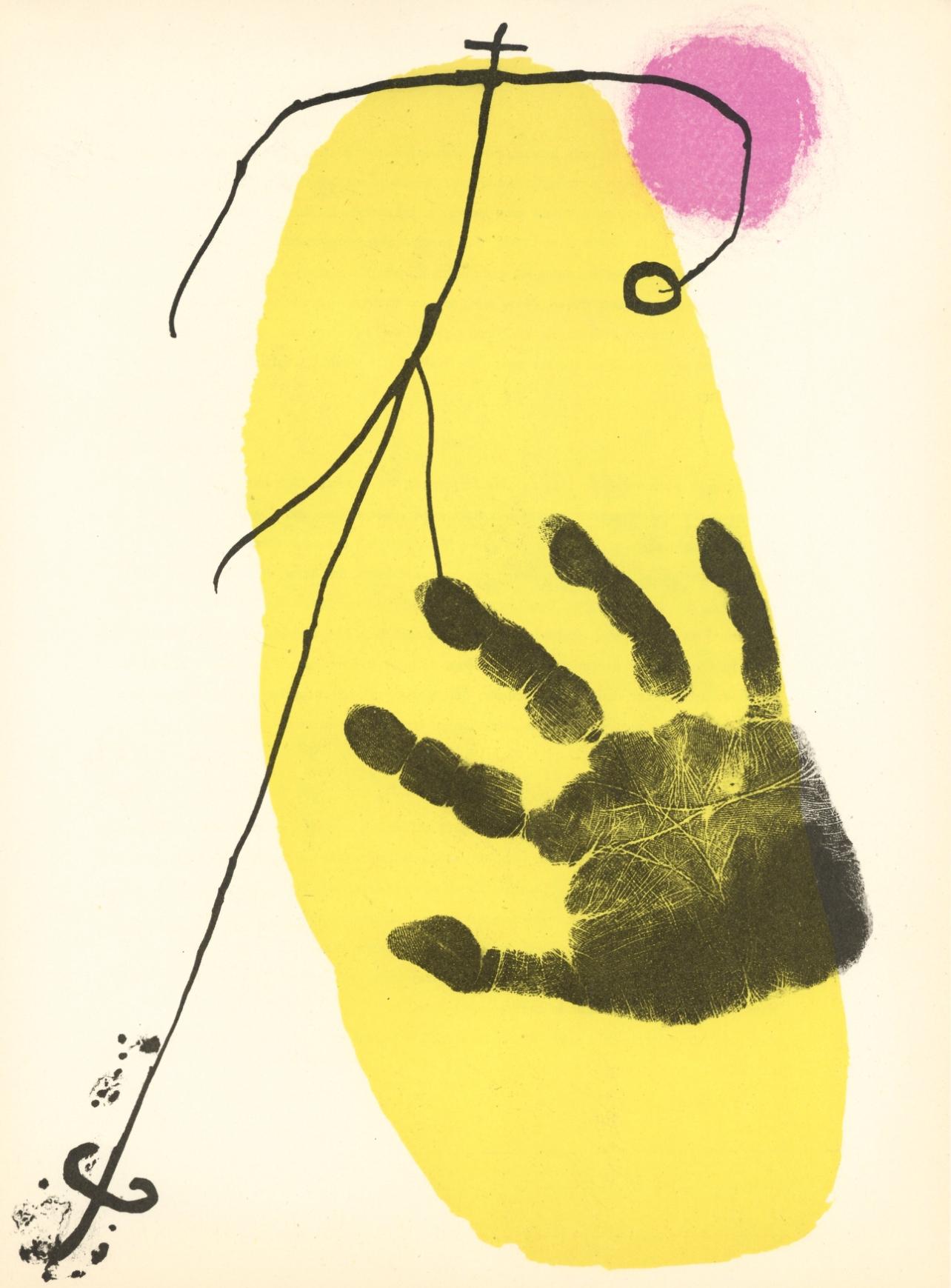 Miró, Composition (Cramer 34 ; Mourlot 226), Derrière le miroir (d'après)