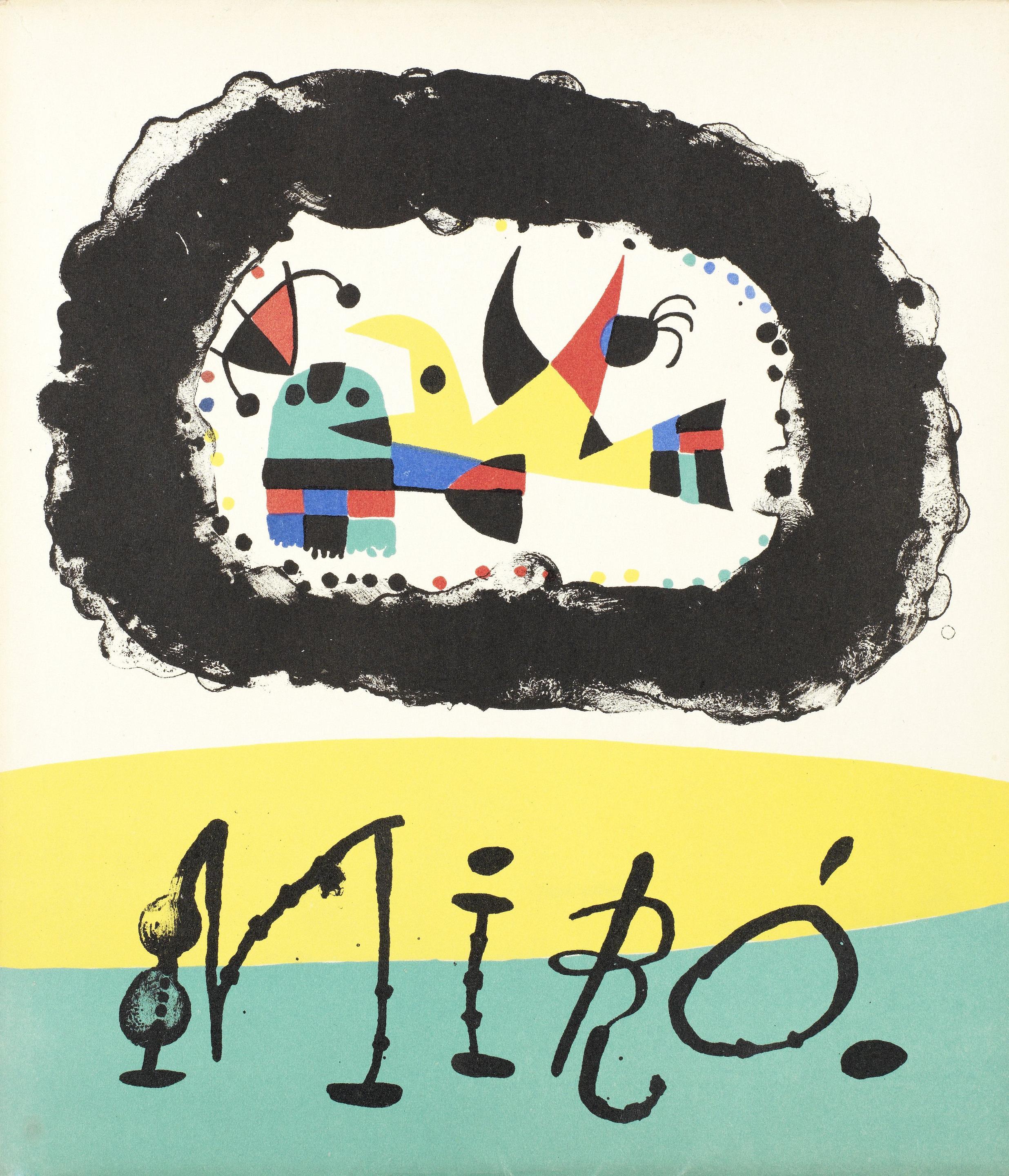 Joan Miró Abstract Print - Miro, Composition (Mourlot 230; Cramer 39) (after)