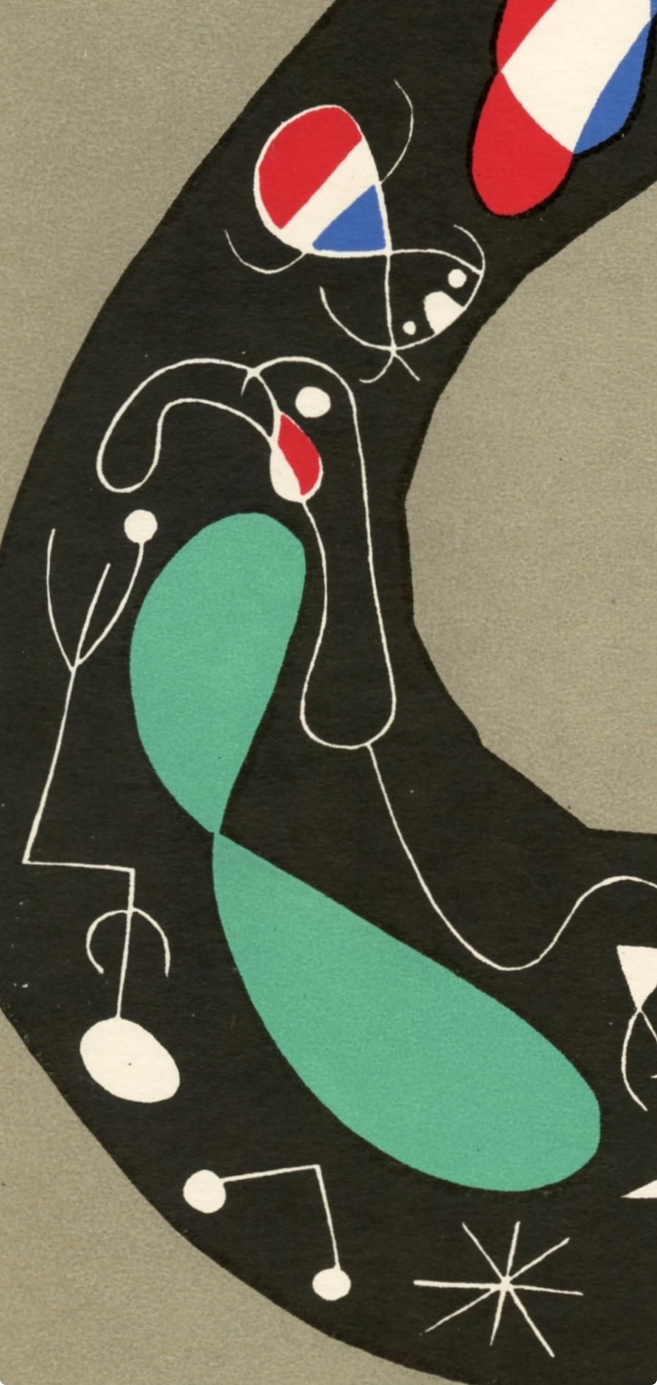 Miró, Composition (Mourlot 232; Cramer 39) (after) - Brown Figurative Print by Joan Miró