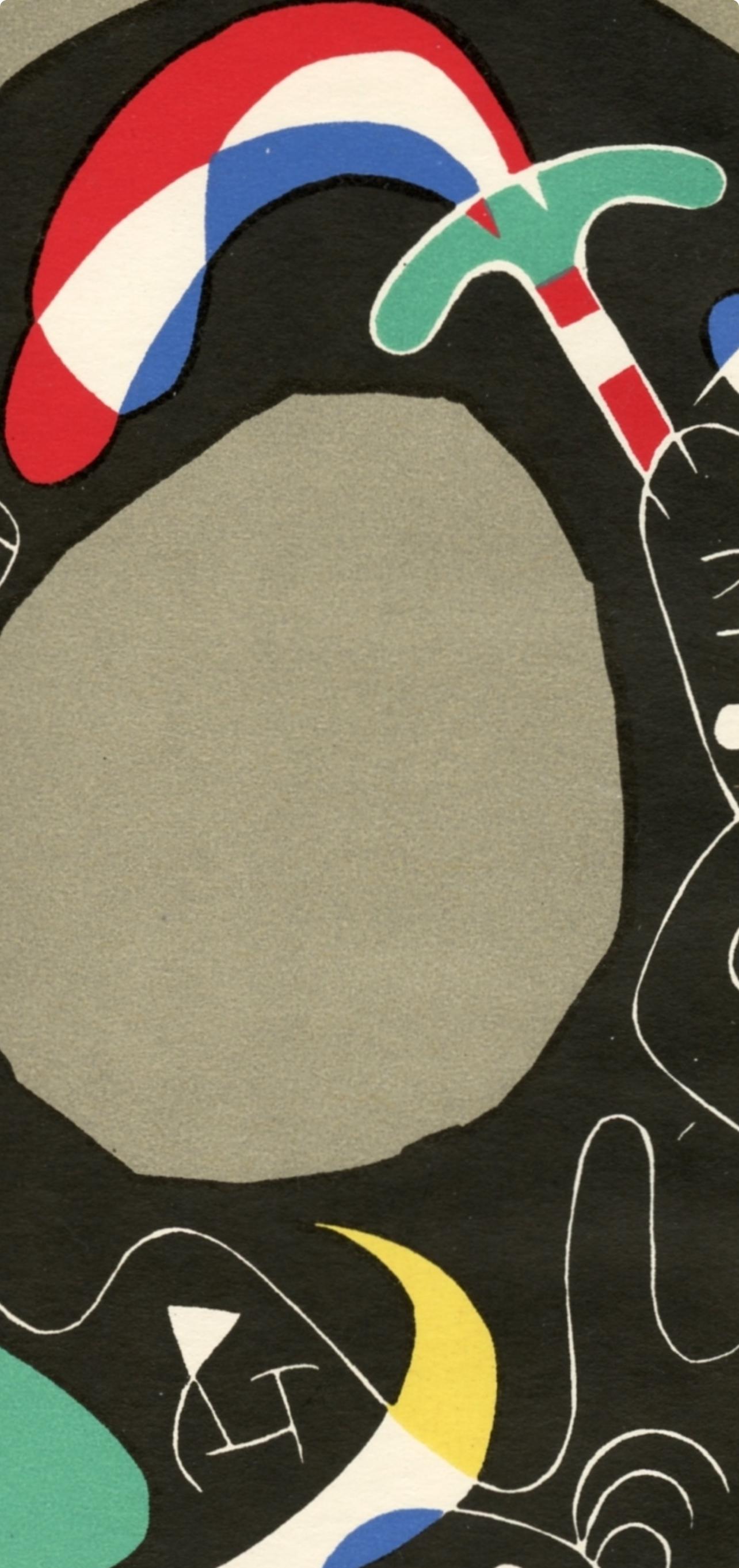 Lithograph on vélin paper. Inscription: Unsigned and unnumbered, as issued. Good Condition. Notes: From volume, Joan Miro by Jacques Prévert and Georges Ribemont-Dessaignes, 1956. Published by Maeght; printed by Mourlot. Excerpted from the volume
