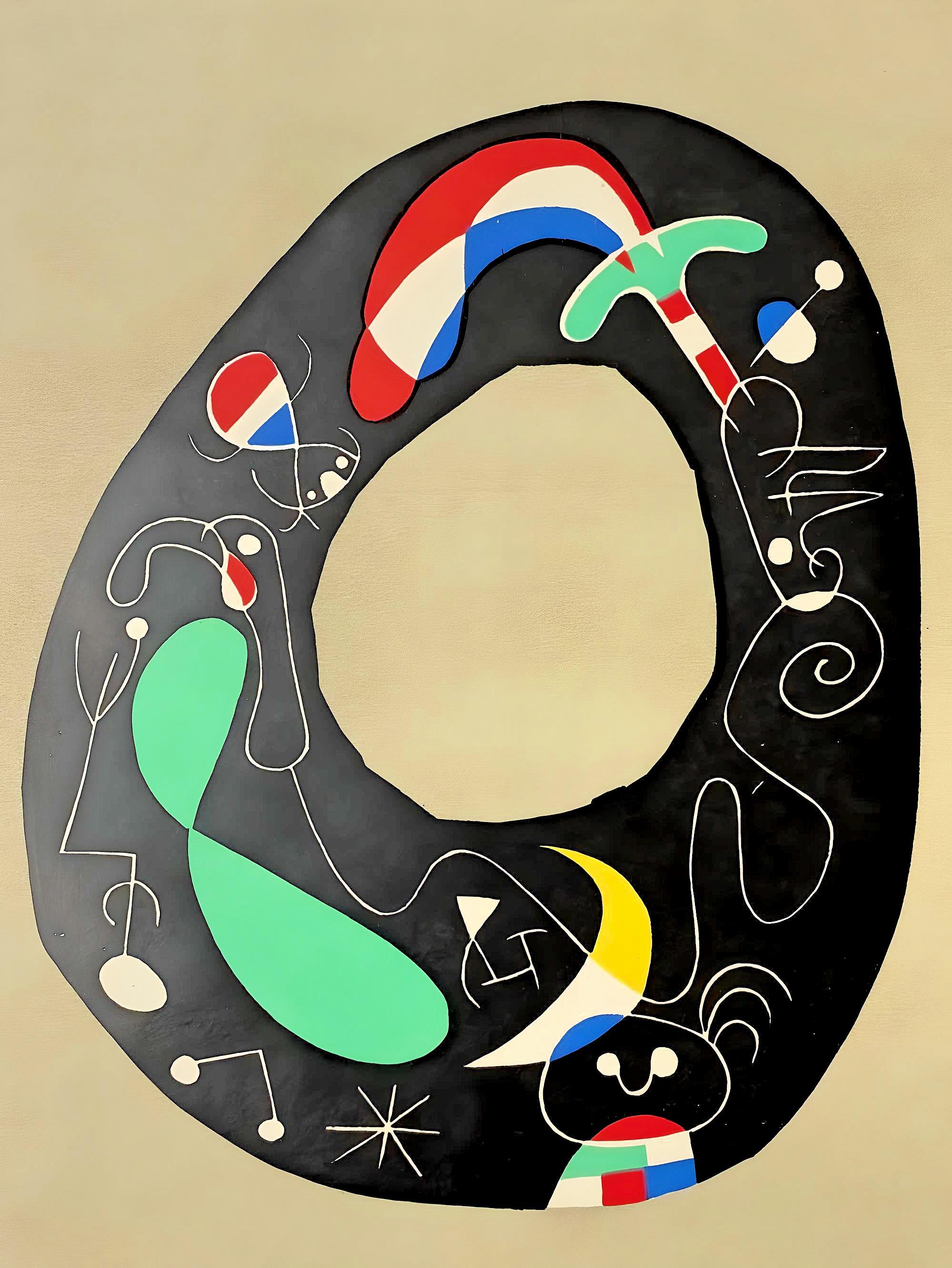 Joan Miró Figurative Print - Miro, Composition (Mourlot 232; Cramer 39) (after)