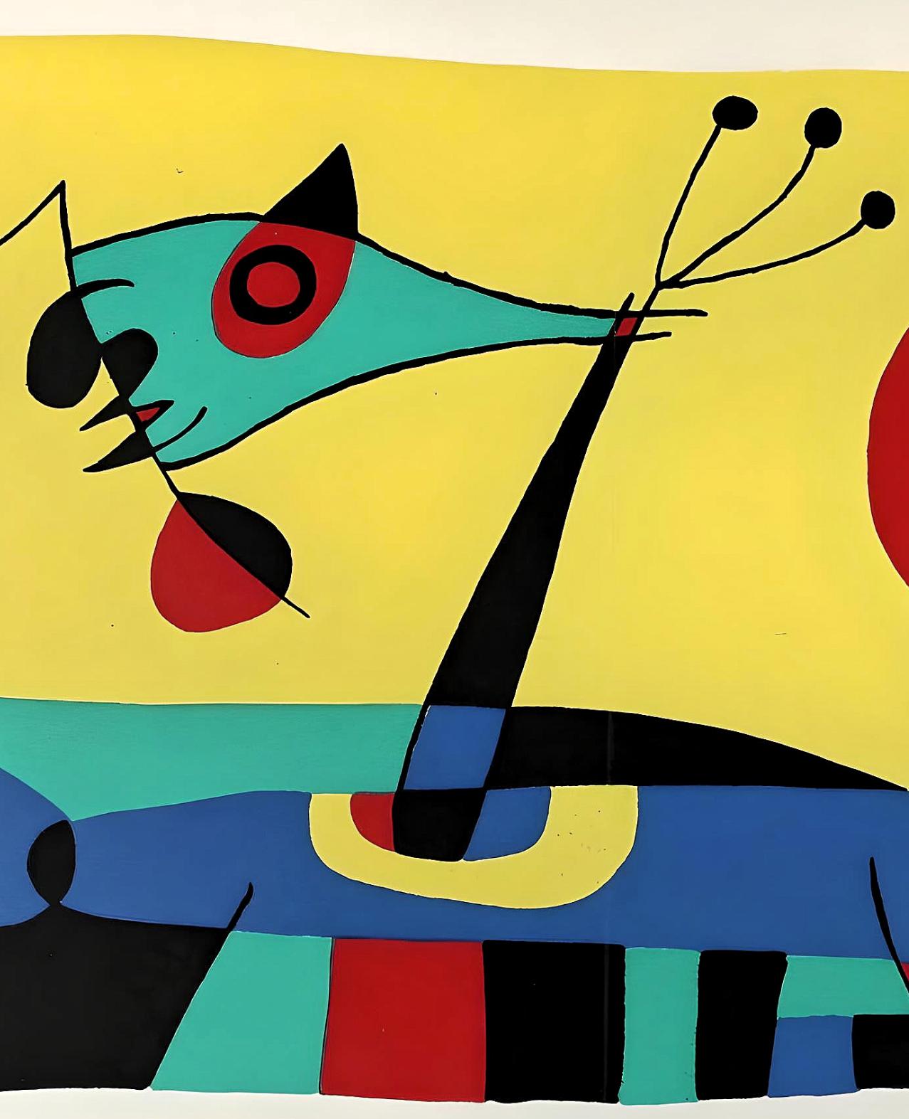 Miro, Composition (Mourlot 233; Cramer 39) (after) - Surrealist Print by Joan Miró