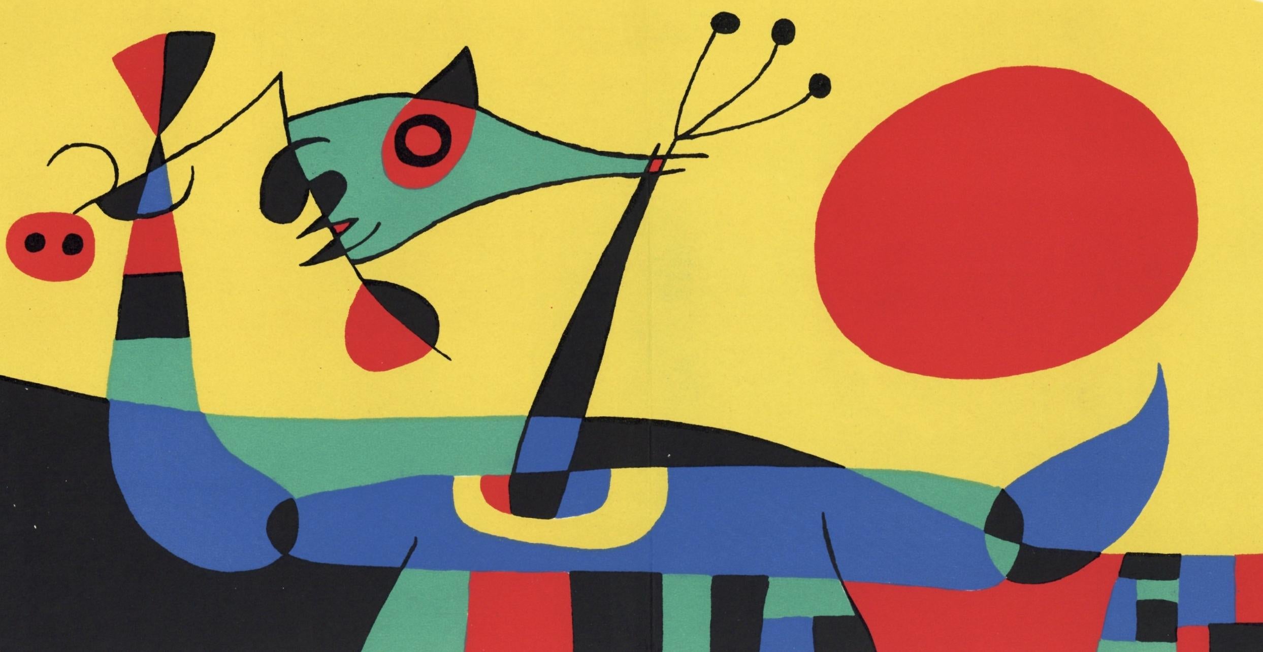 Joan Miró Abstract Print - Miró, Composition (Mourlot 233; Cramer 39) (after)