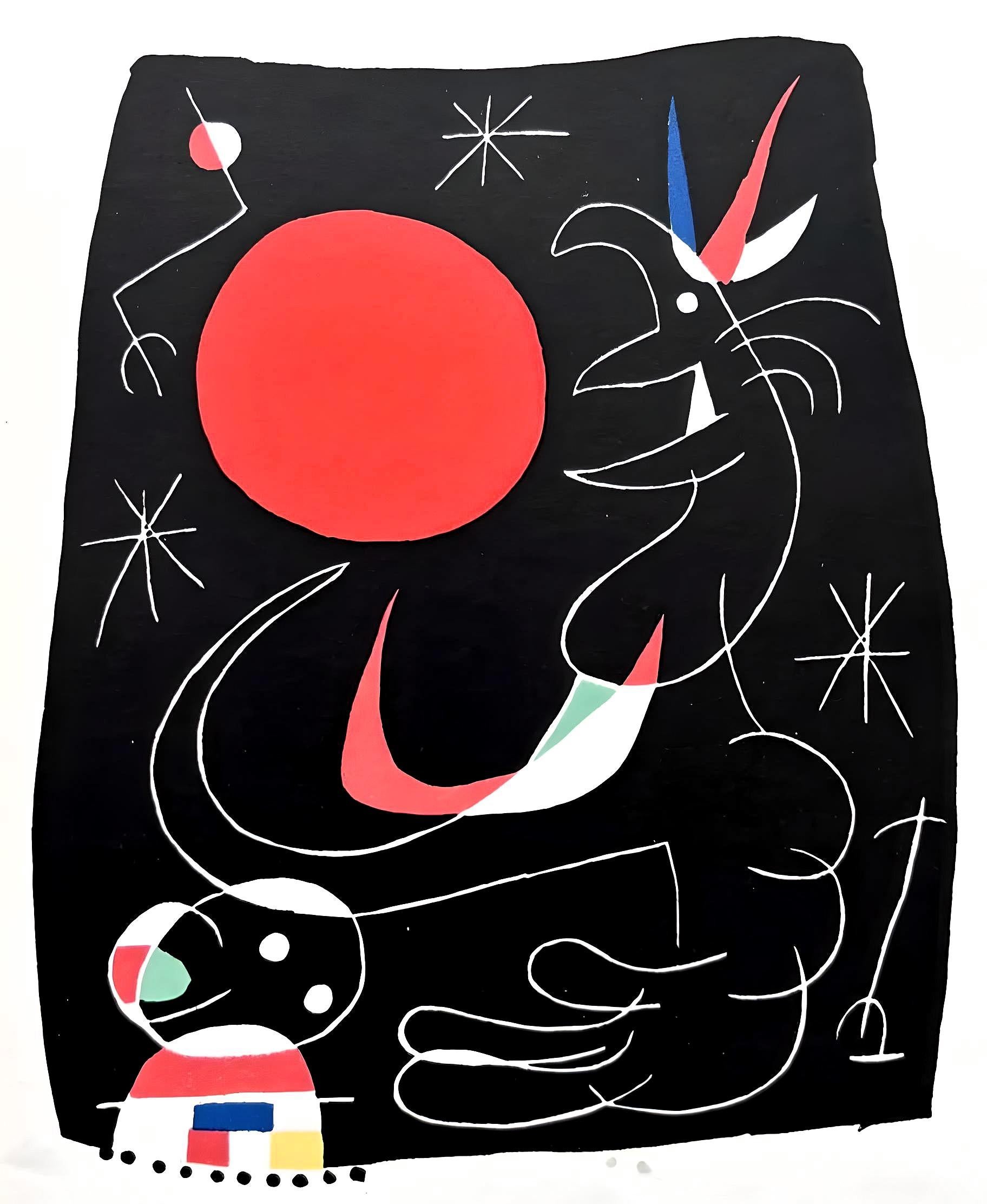 Joan Miró Abstract Print – Miro, Komposition (Mourlot 235; Cramer 39) (after)