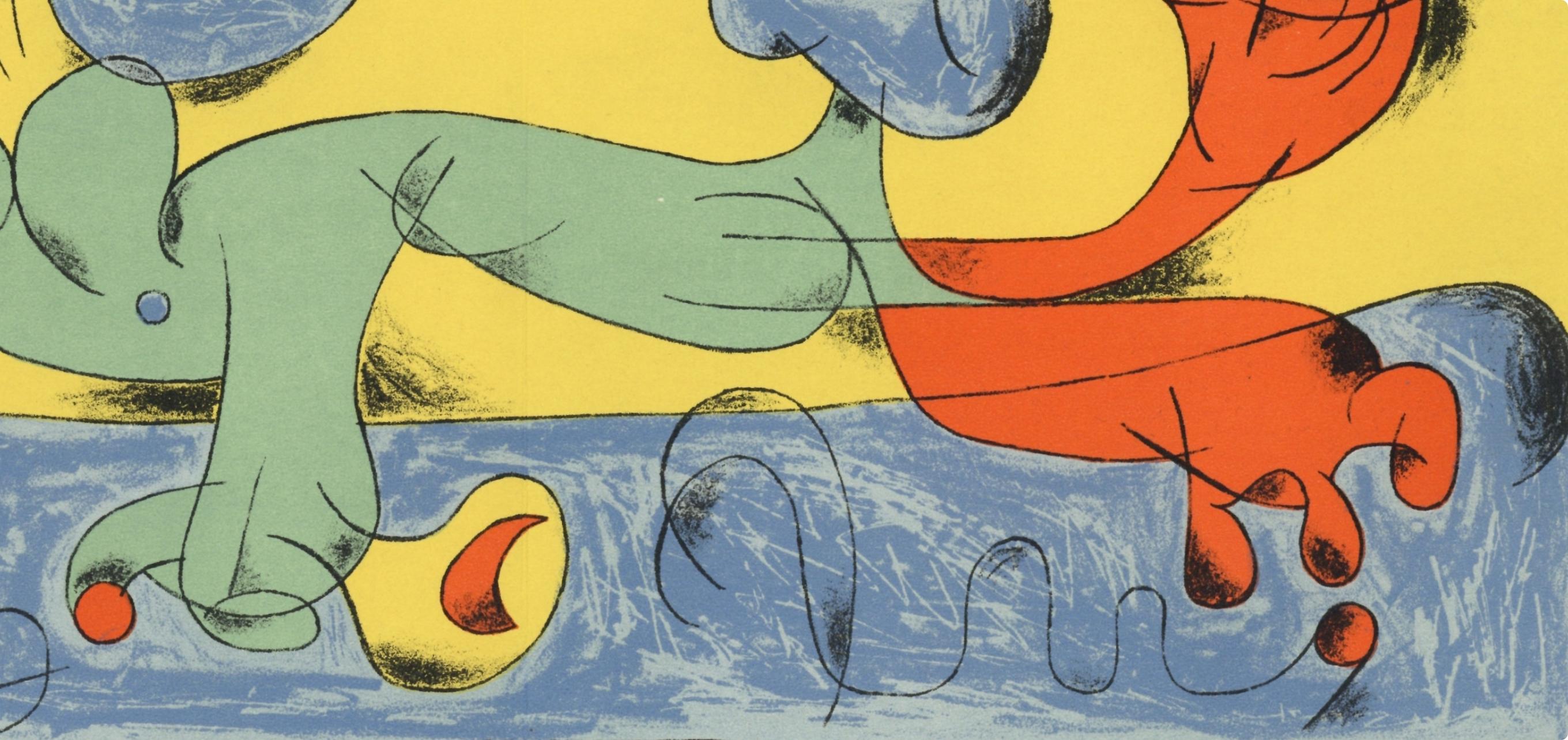 Miró, Composition (Mourlot 238; Cramer 39) (after) - Beige Abstract Print by Joan Miró