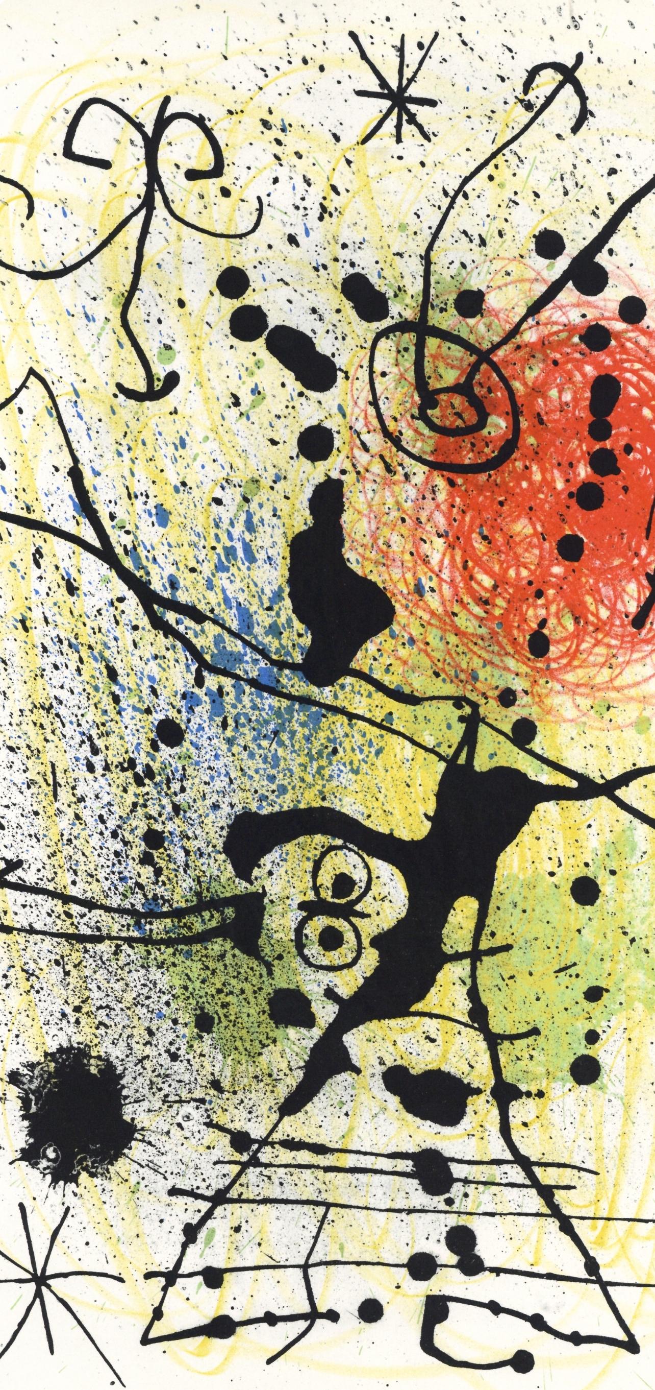 Miró, Komposition (Mourlot 457), Derrière le miroir (nach) (Surrealismus), Print, von Joan Miró