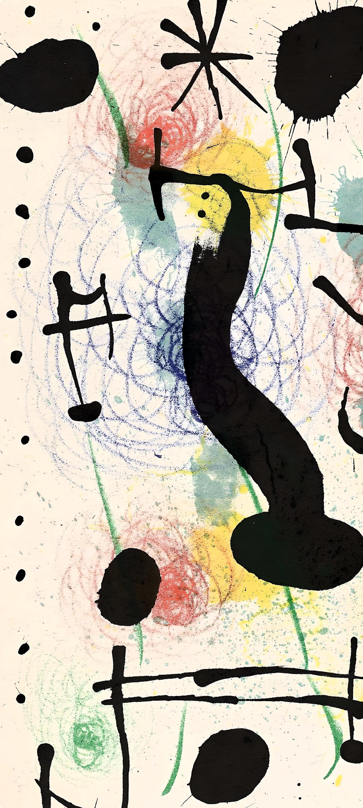 Miró, Composition (Mourlot 551 ; Cramer 118), Derrière le miroir (d'après) - Print de Joan Miró