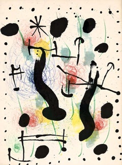 Miró, Composition (Mourlot 551 ; Cramer 118), Derrière le miroir (d'après)