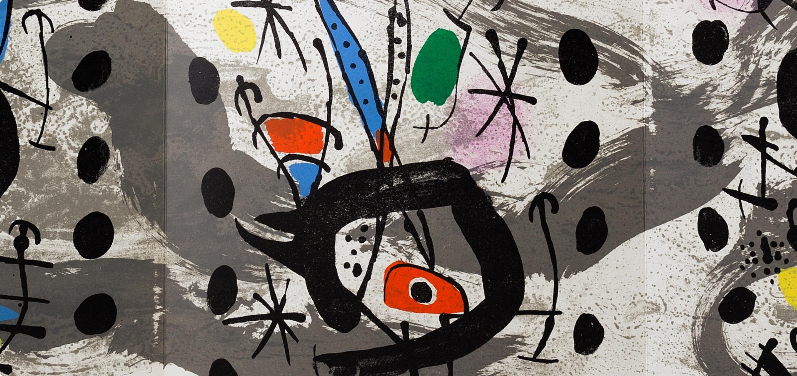 Miró, Composition (Mourlot, 567), XXe Siècle (d'après) - Print de Joan Miró
