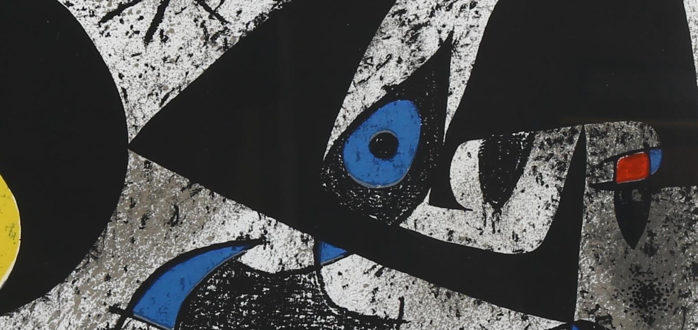Lithograph on vélin paper. Inscription: Unsigned and unnumbered, as issued. Good condition with centerfold, as issued. Notes: From the volume, Hommage à Miró, XXe Siècle, 1972 in an edition of MMD. Published and printed under the direction of
