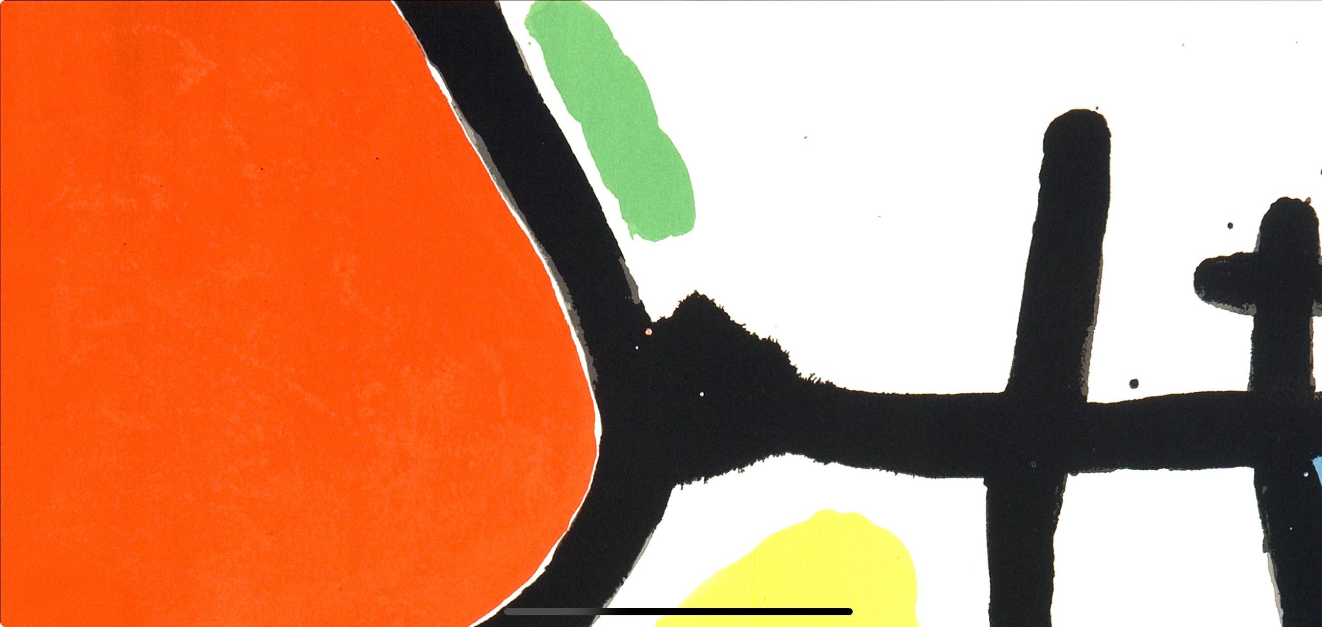 Miró, Composition (Mourlot 872-881; Cramer 164), El tapís de Tarragona (after) - Black Landscape Print by Joan Miró